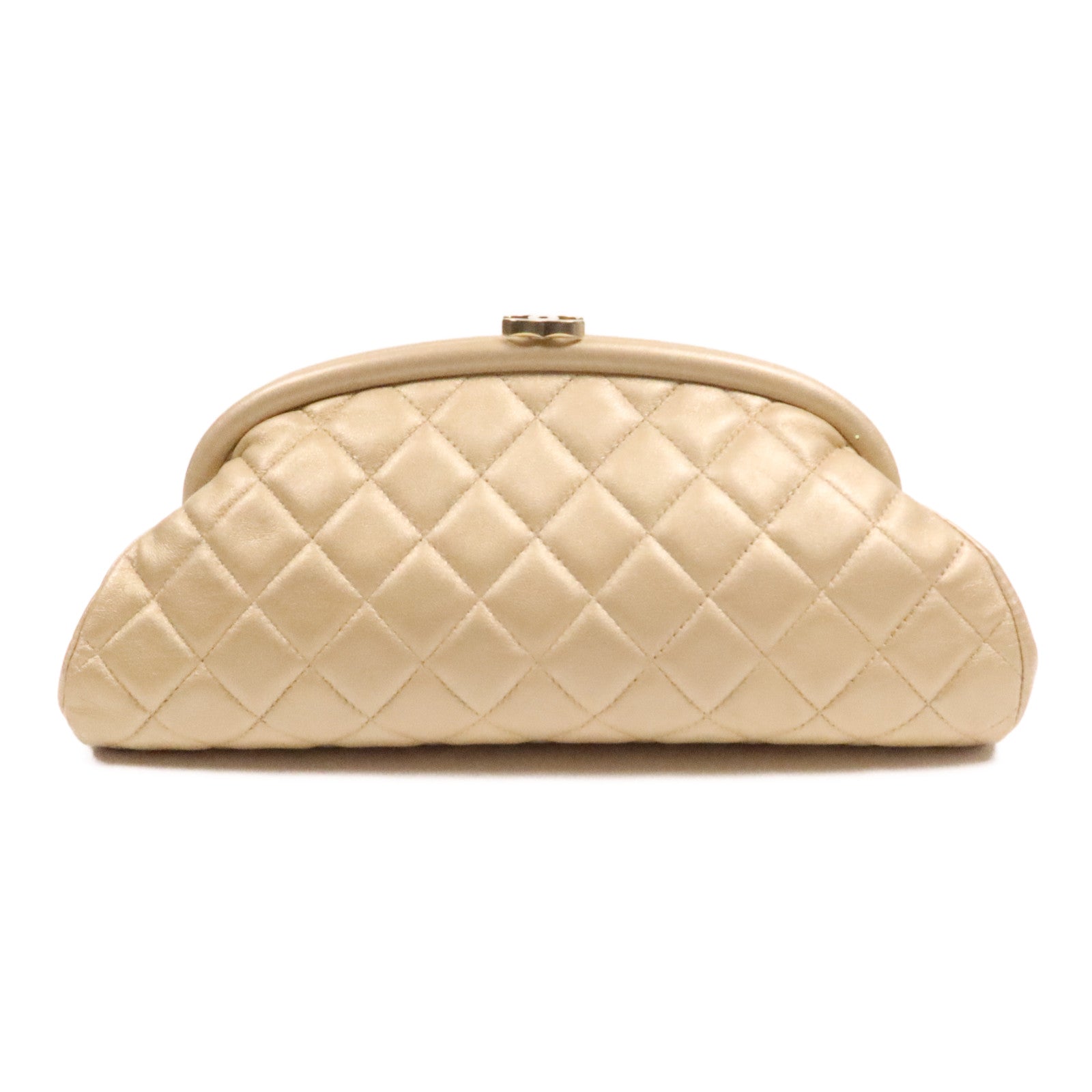 CHANEL 羊皮皮革Pouch金扣手拿包
