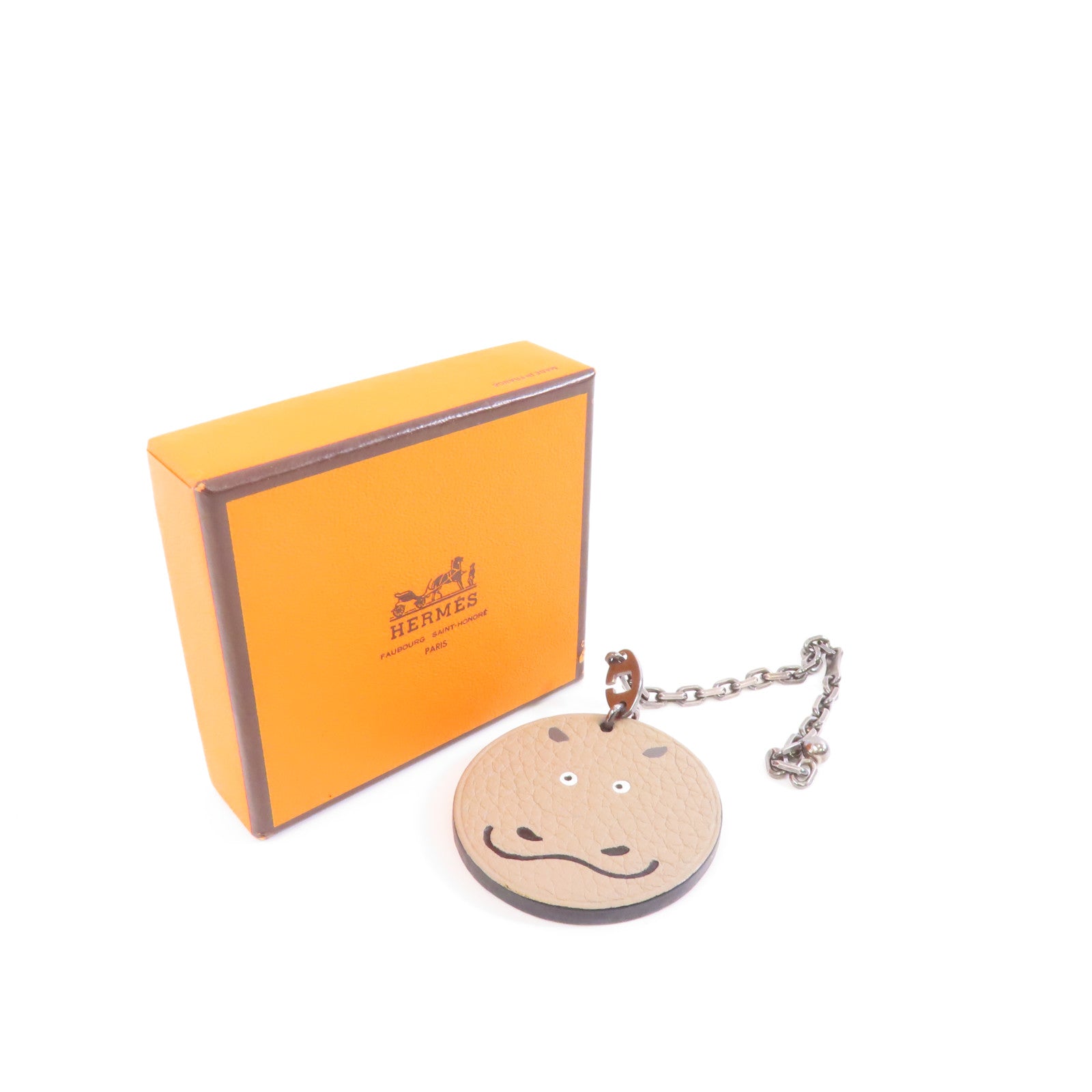 HERMES Clemence皮革Hippo Charm掛飾灰色– Brand Off Hong Kong Online