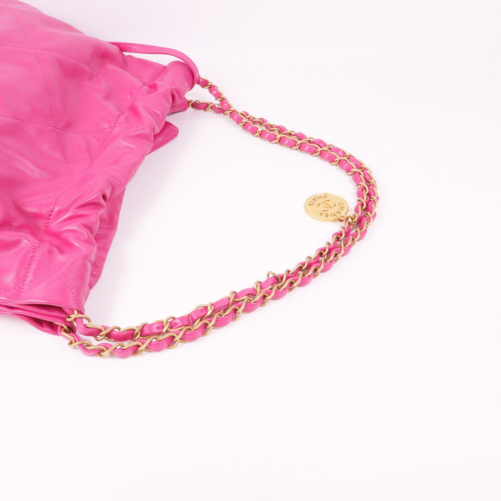 CHANEL 牛皮皮革Chanel 22 Small金扣鏈帶肩背袋