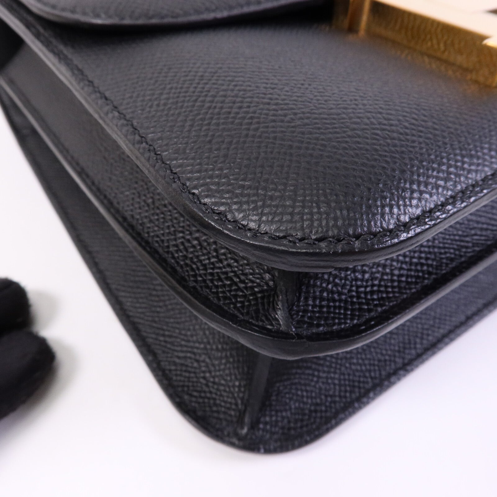 HERMES Epsom皮革Constance 24金扣手挽肩背兩用袋