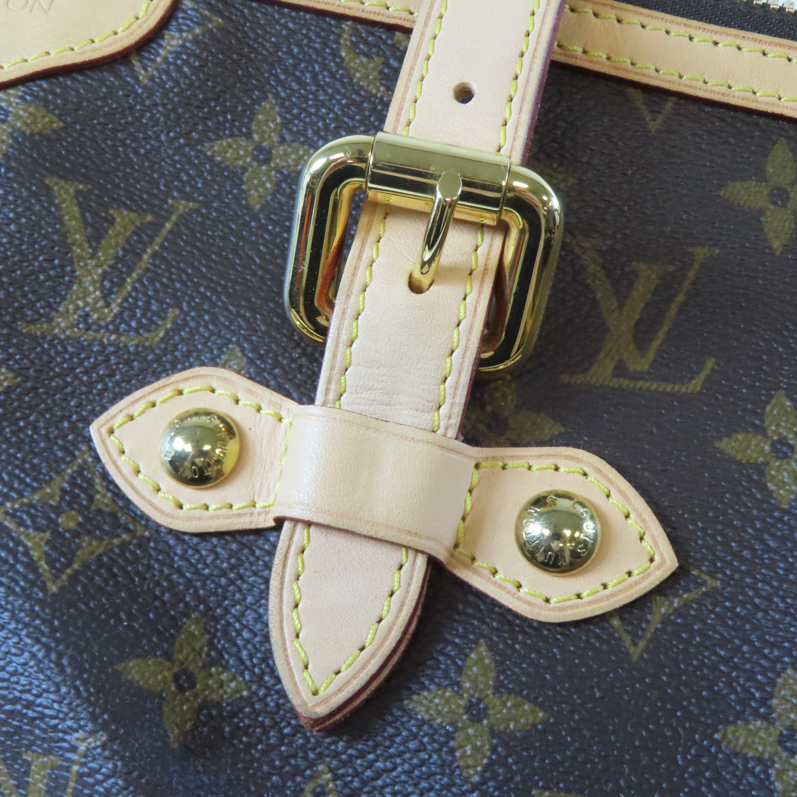 LOUIS VUITTON Monogram Palermo GM 2 Way Shoulder Bag金扣手挽肩背兩用袋啡色