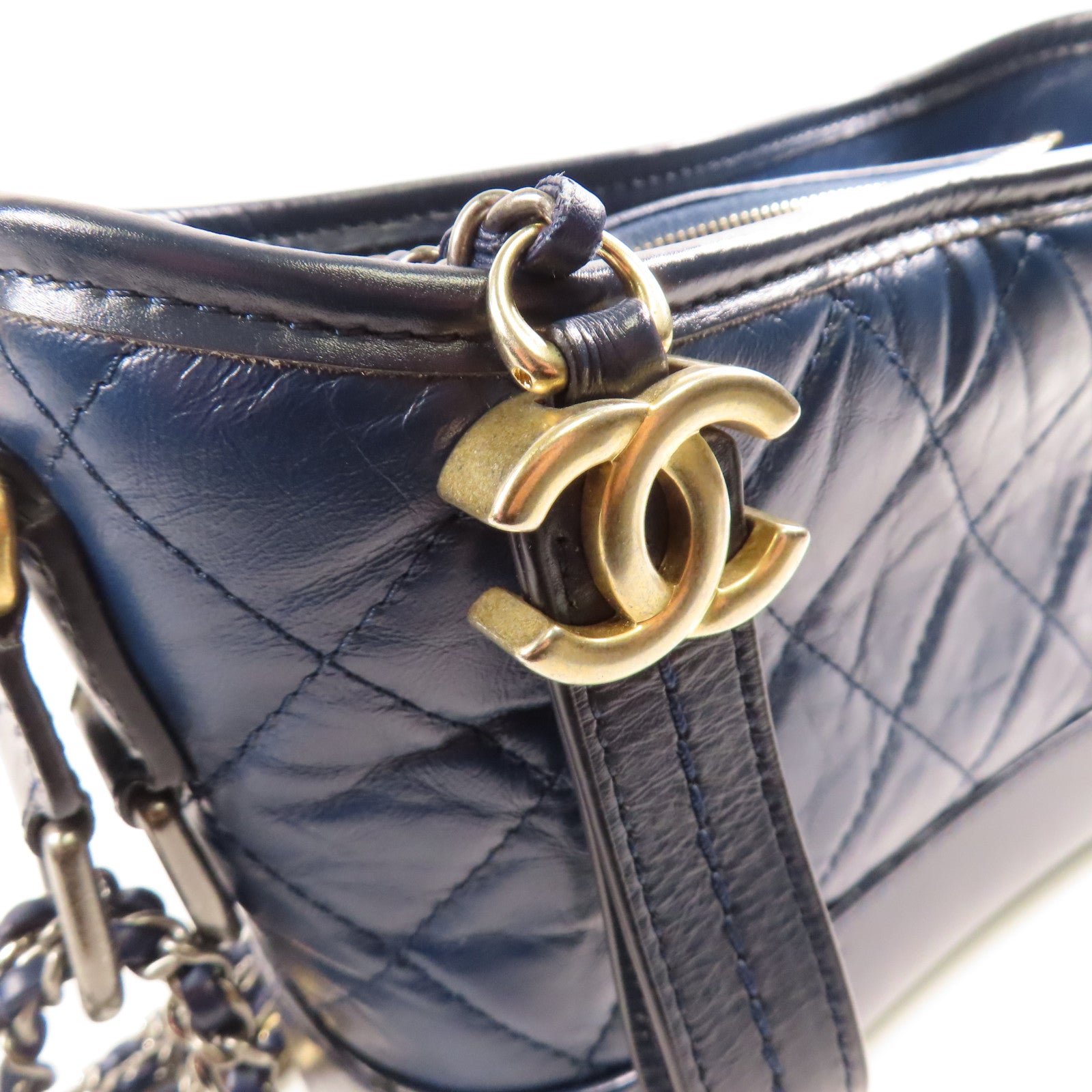 CHANEL 【激減優惠】牛皮皮革Gabrielle鏈帶肩背袋