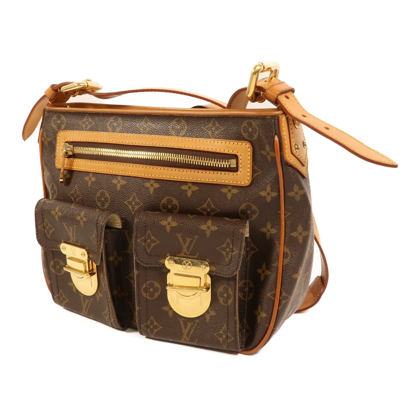 LOUIS VUITTON Monogram Hudson GM金扣肩背袋