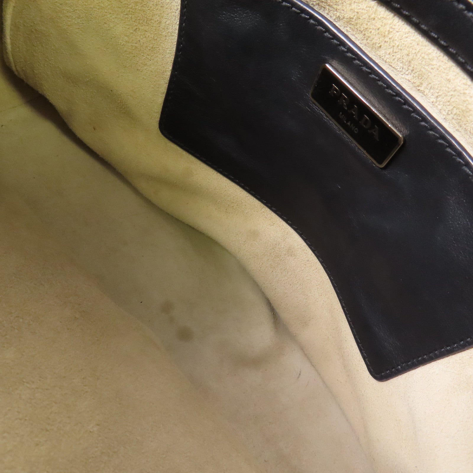 PRADA 牛皮皮革2 Way Shoulder Bag銀扣手挽肩背兩用袋