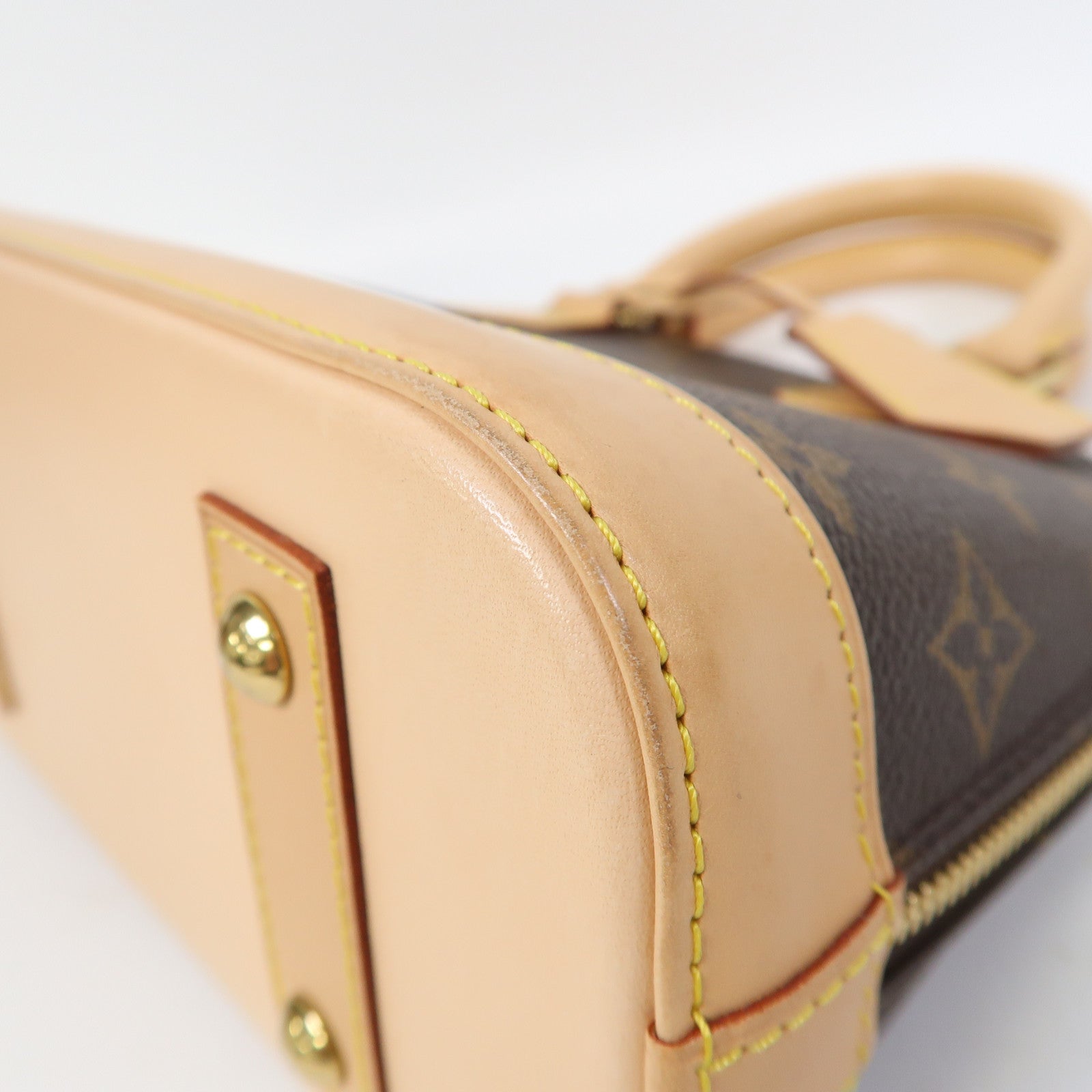 LOUIS VUITTON Monogram Alma BB金扣手挽肩背兩用袋啡色