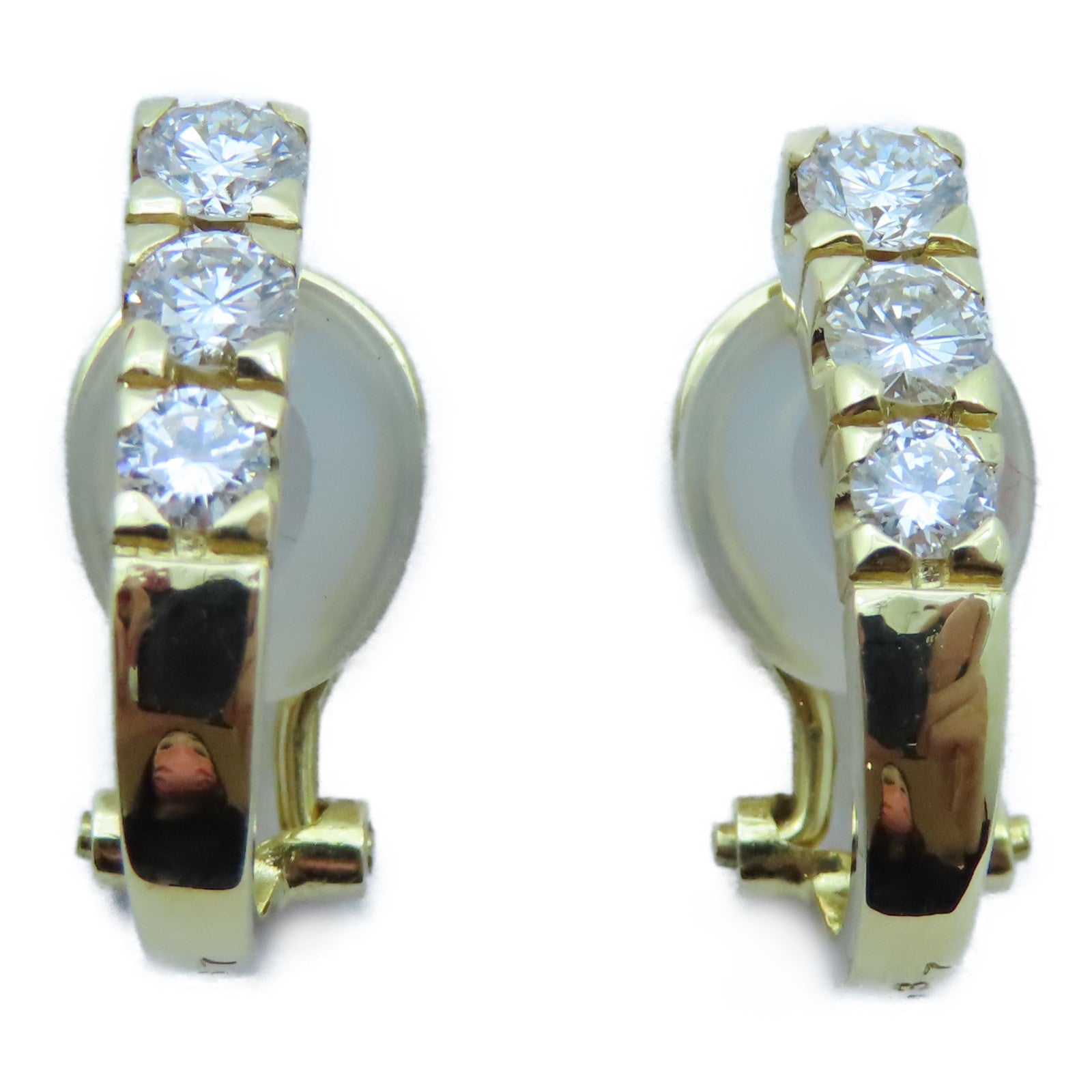 JEWELRY 【激減優惠】18K黃金Diamond Earrings 0.37ct/0.37ct鑽石耳環