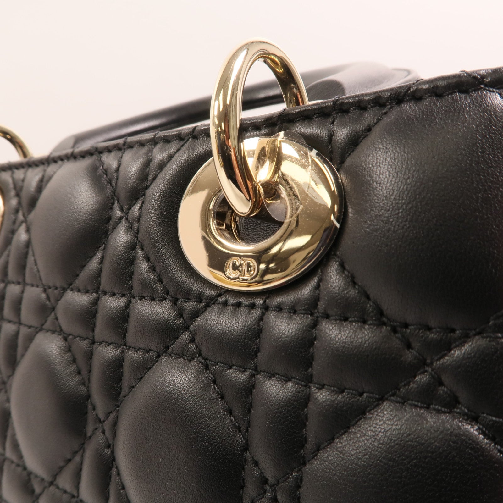 Dior 羊皮皮革Lady Dior My ABCDior金扣手挽肩背兩用袋