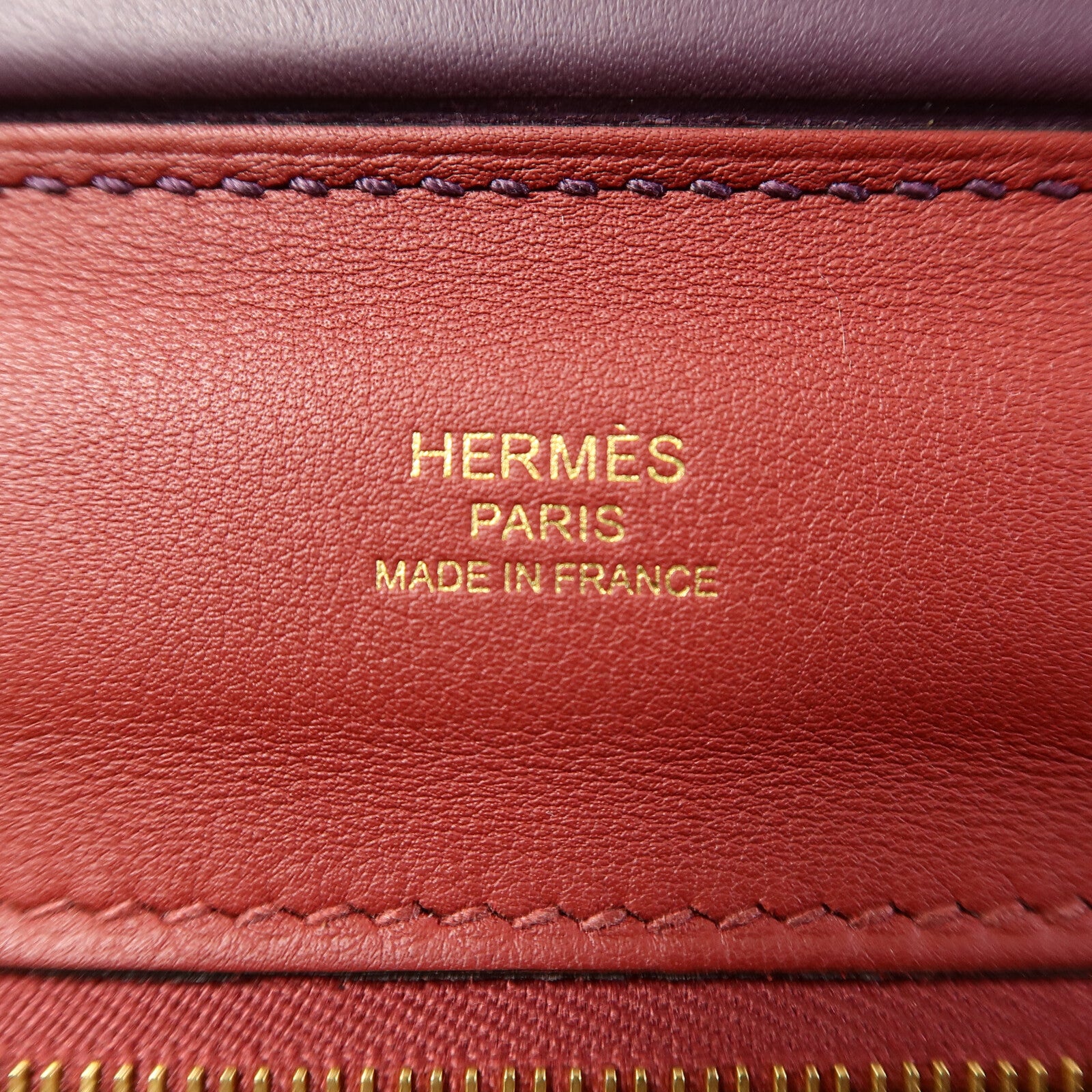 HERMES Evercolor皮革24/24 Mini手挽肩背兩用袋Cassis/Rouge Grenade