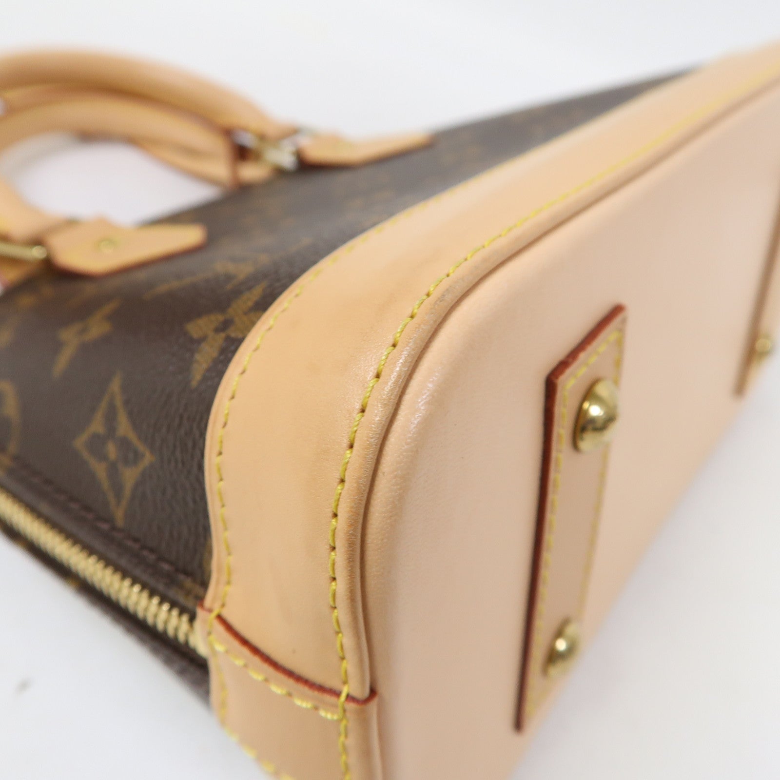 LOUIS VUITTON Monogram Alma BB金扣手挽肩背兩用袋啡色