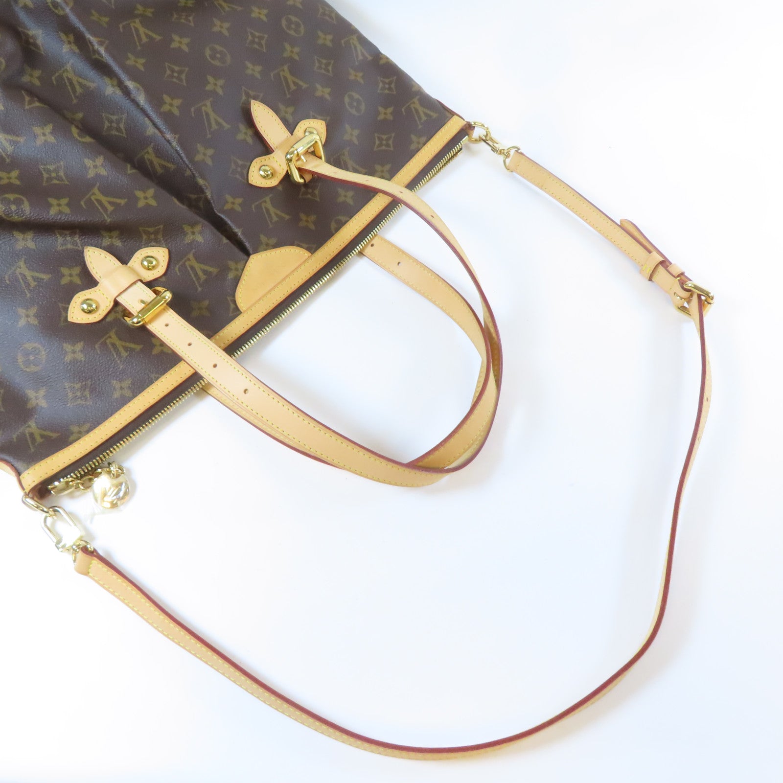 LOUIS VUITTON Monogram Palermo GM 2 Way Shoulder Bag金扣手挽肩背兩用袋啡色
