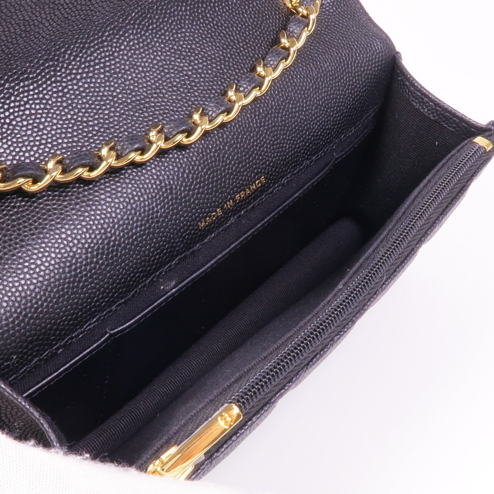 CHANEL 牛皮皮革WOC Wallet On Chain金扣鏈帶肩背袋