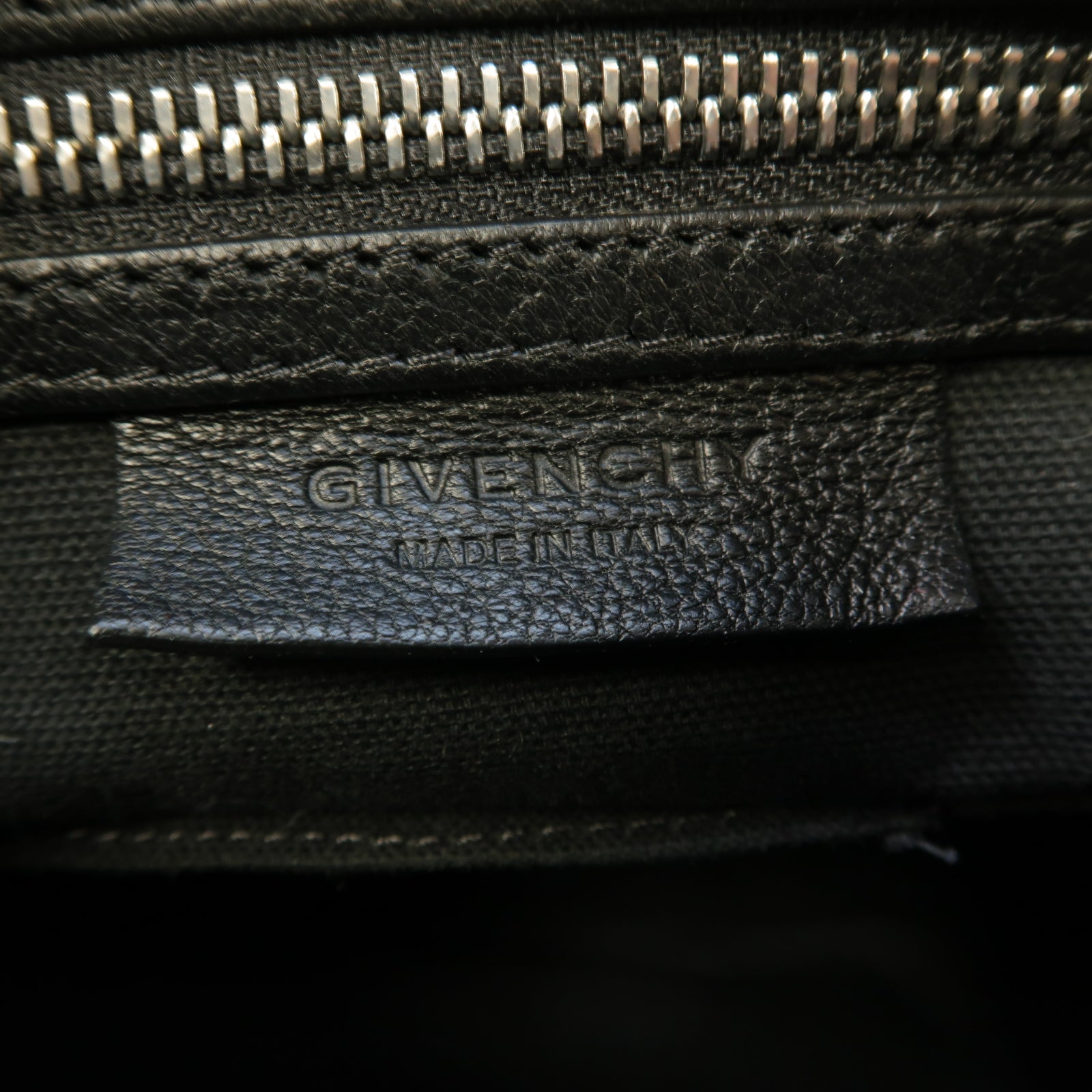GIVENCHY 皮革Pandora 2 Way Shoulder Bag銀扣手挽肩背兩用袋黑色