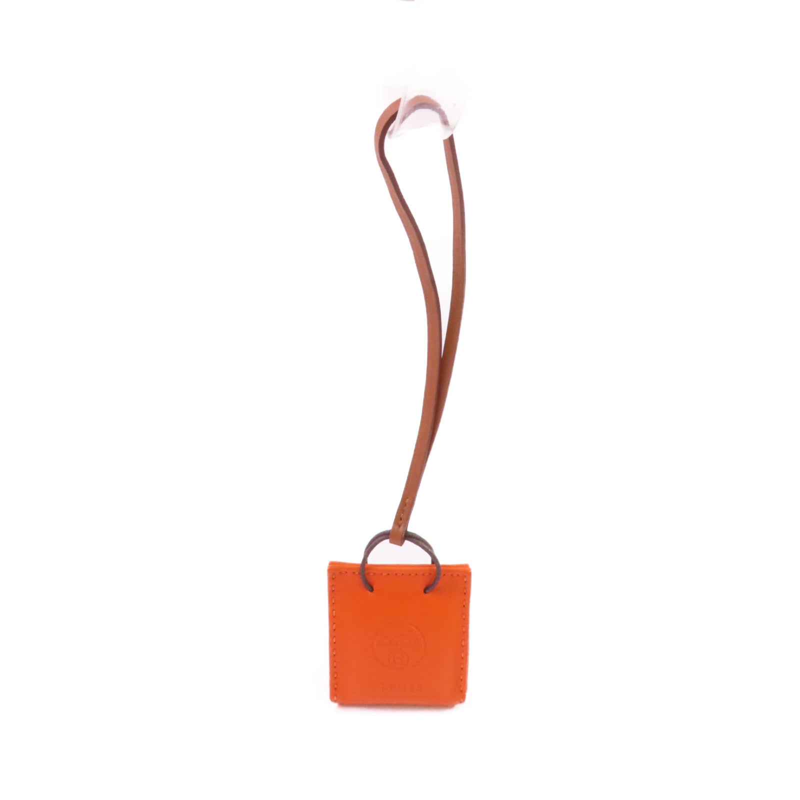 HERMES Milo皮革/Swift皮革Orange Bag Charm掛飾橙色