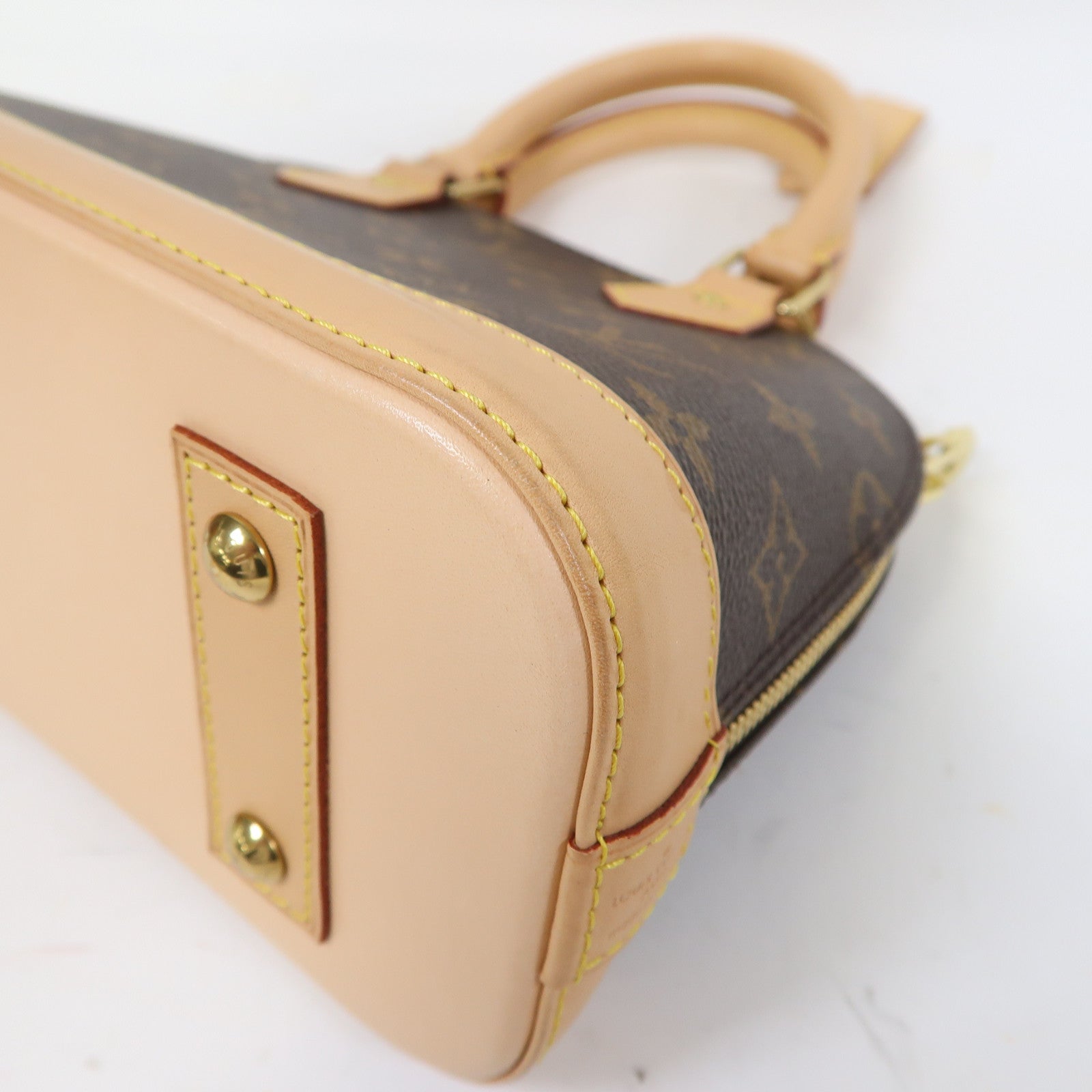 LOUIS VUITTON Monogram Alma BB金扣手挽肩背兩用袋啡色