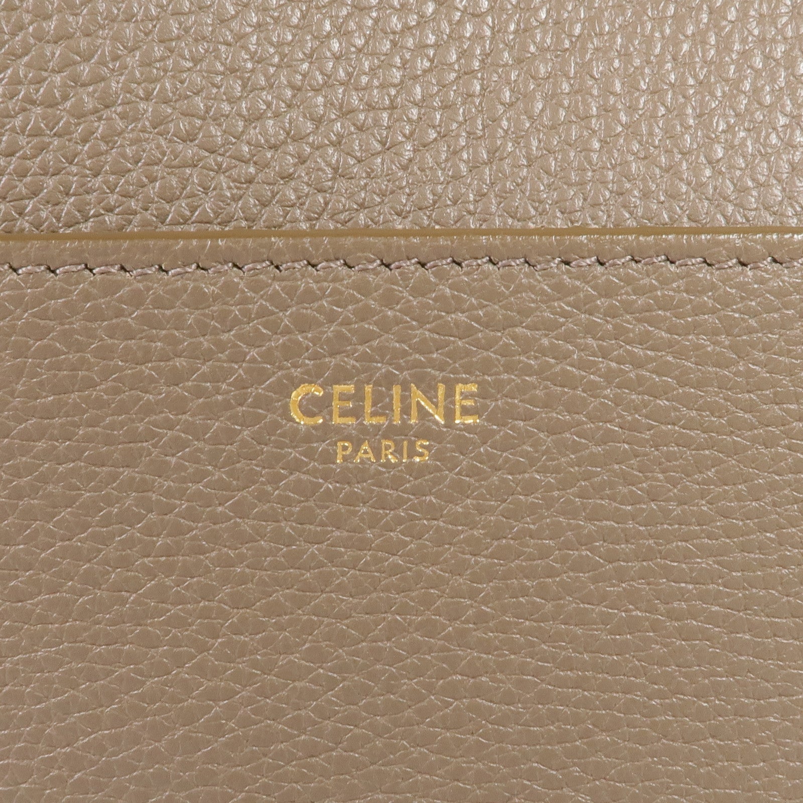 CELINE 牛皮皮革Sangle Bucket金扣肩背袋