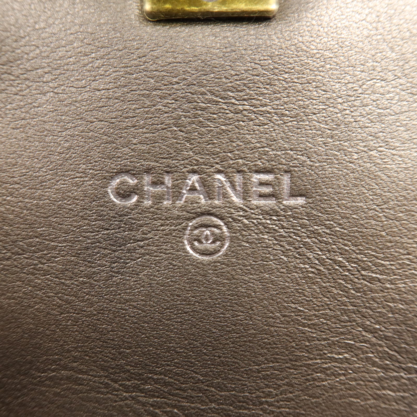 CHANEL 牛皮皮革Chain Shoulder銀扣鏈帶肩背袋