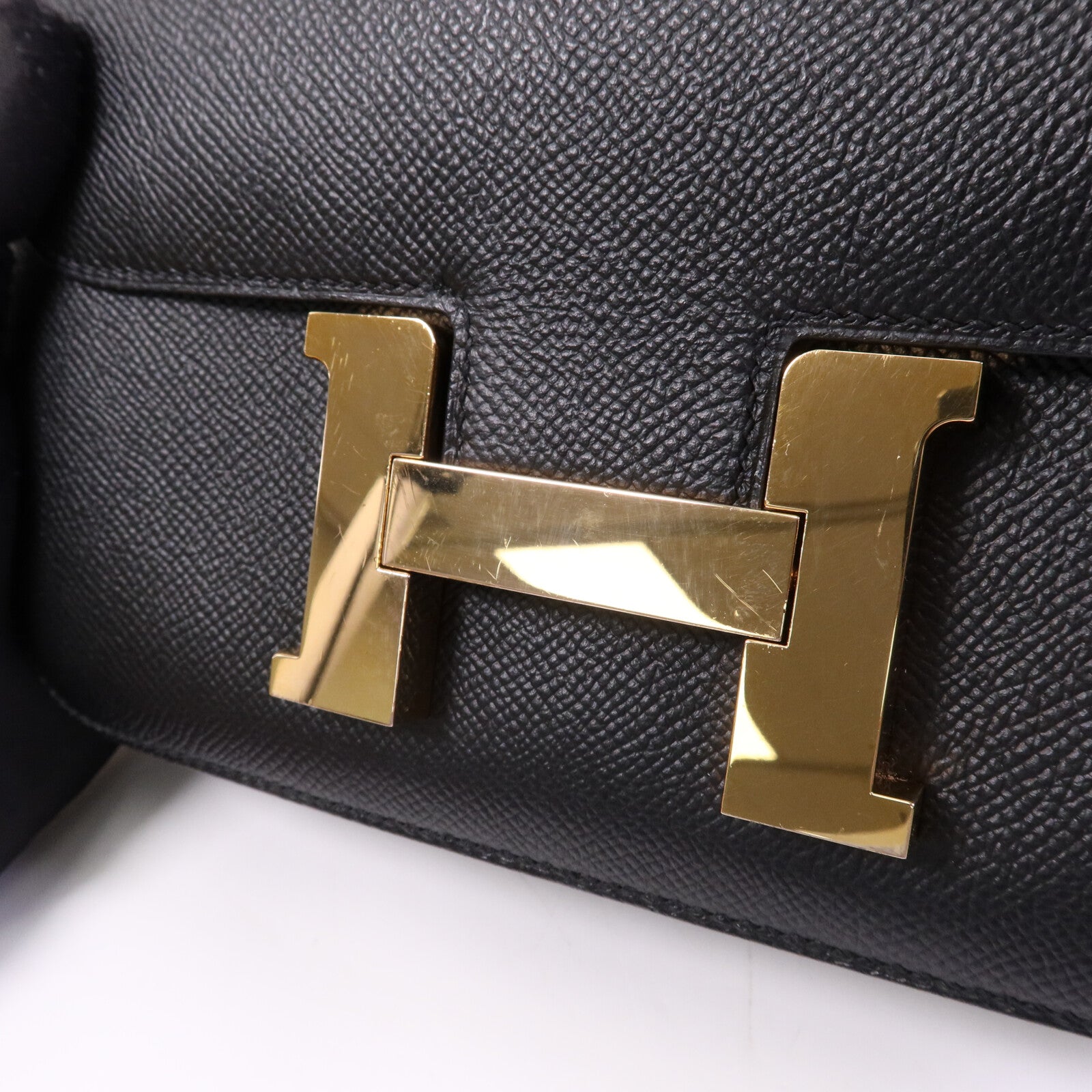 HERMES Epsom皮革Constance 24金扣手挽肩背兩用袋