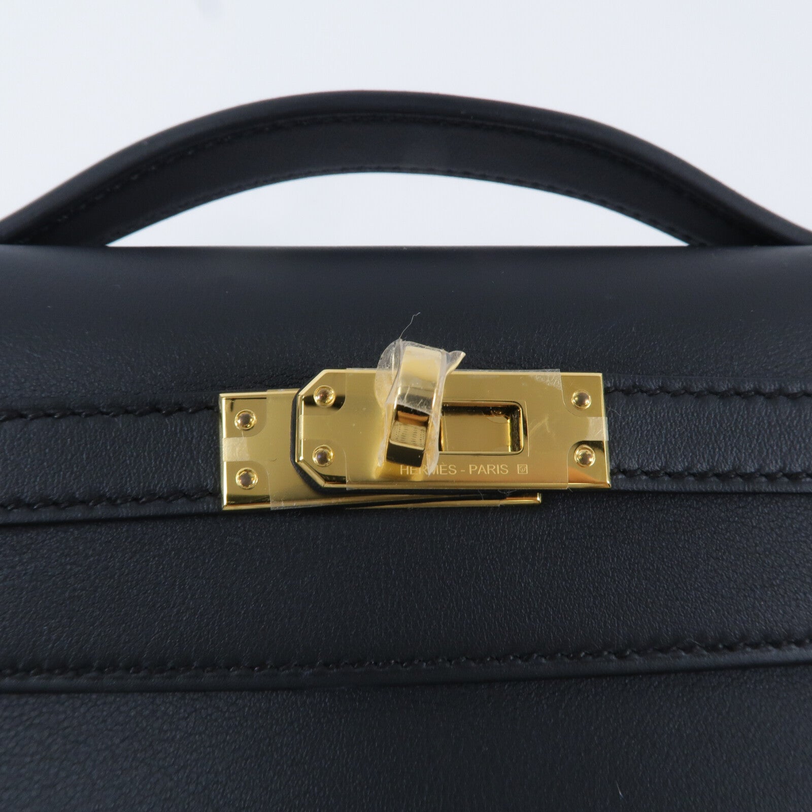 HERMES Swift皮革Kelly Pochette手挽袋Noir