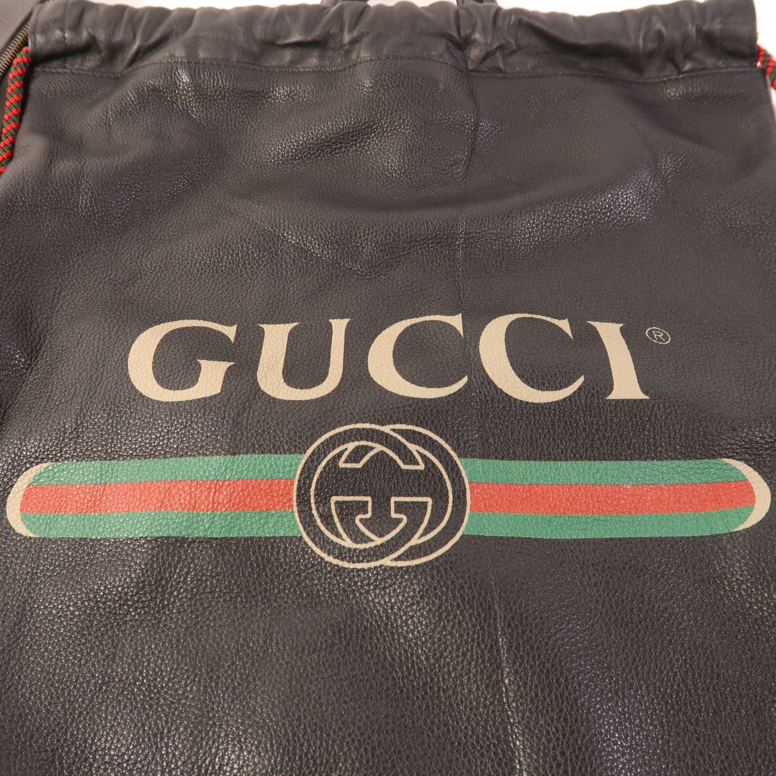 GUCCI 皮革Drawstring Backpack背包
