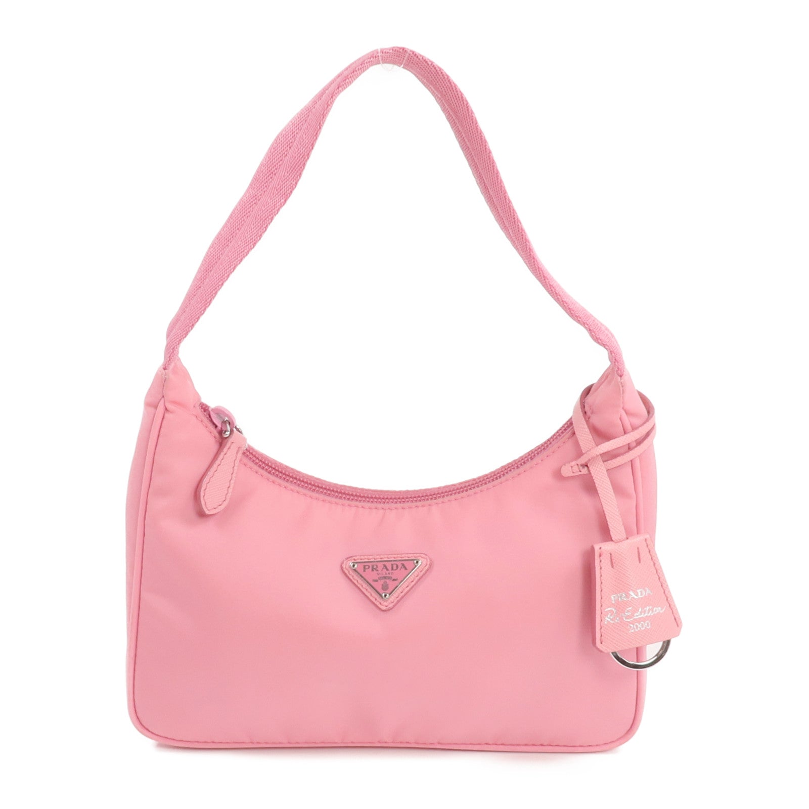 PRADA 尼龍Re-Edition 2000銀扣手挽袋