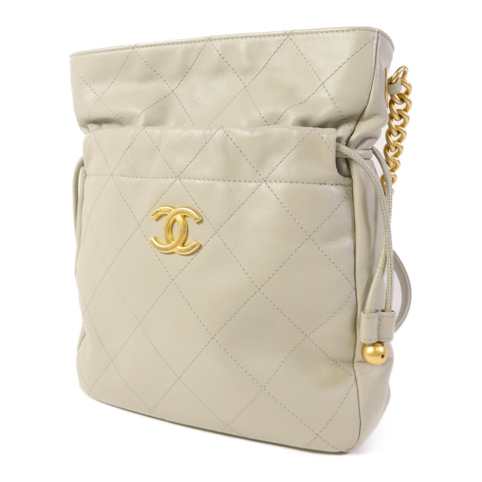 CHANEL 牛皮皮革Shoulder Bag金扣肩背袋