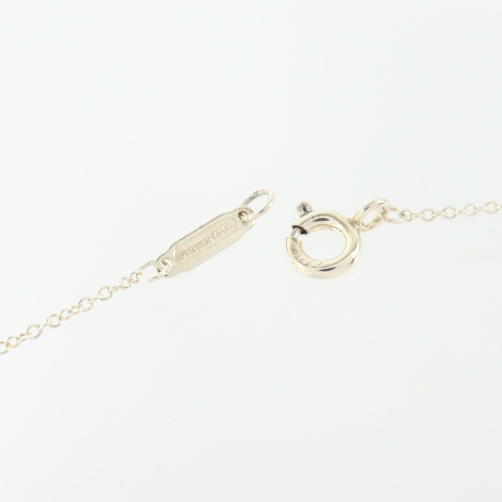 TIFFANY＆CO 925純銀Return To Tiffany Blue Double Heart Tag Necklace項鏈