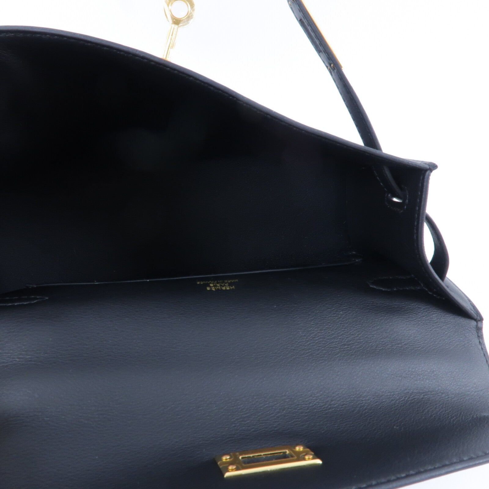 HERMES Swift皮革Kelly Pochette手挽袋Noir