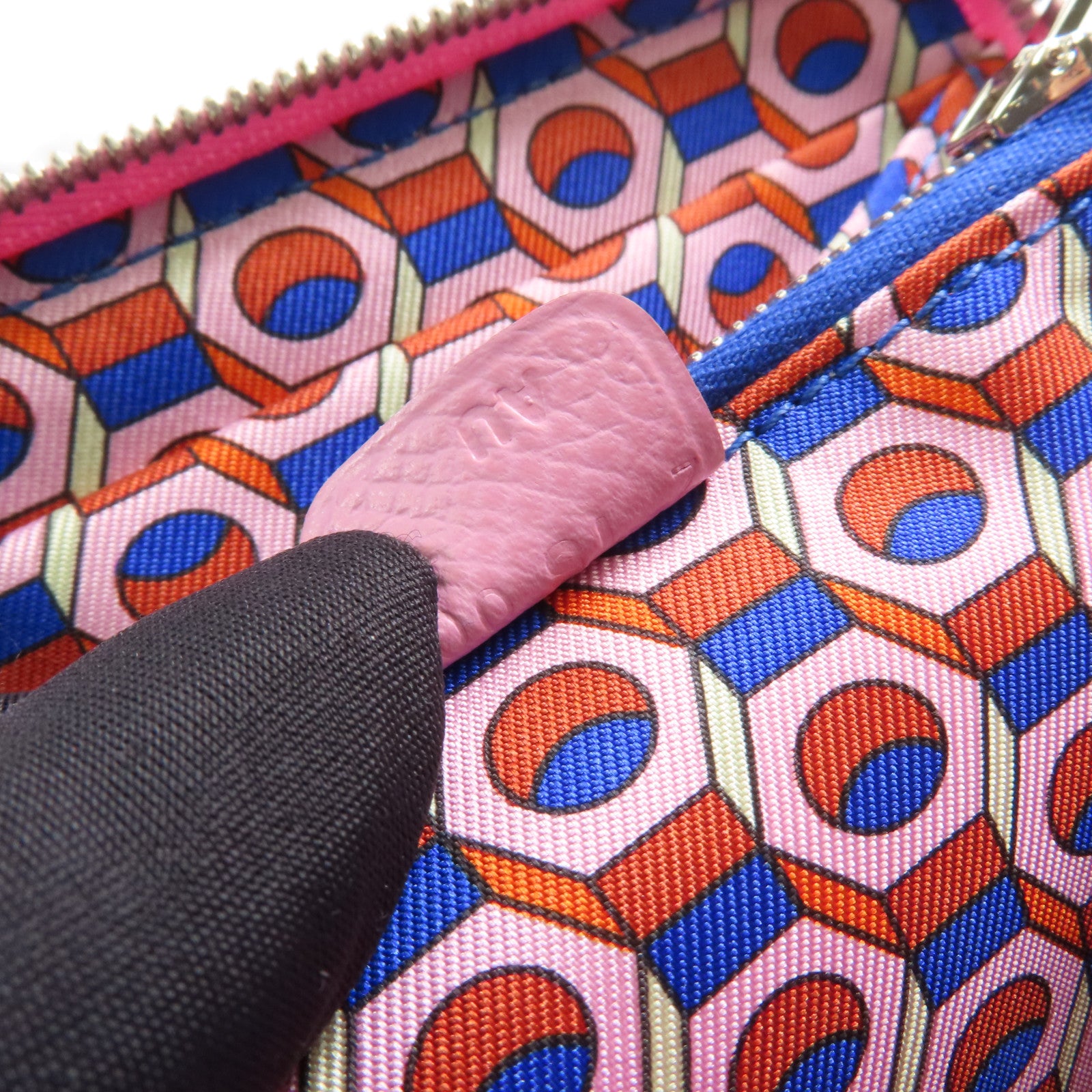 HERMES Epsom皮革Silk In Compact銀扣錢包Mauve/X9