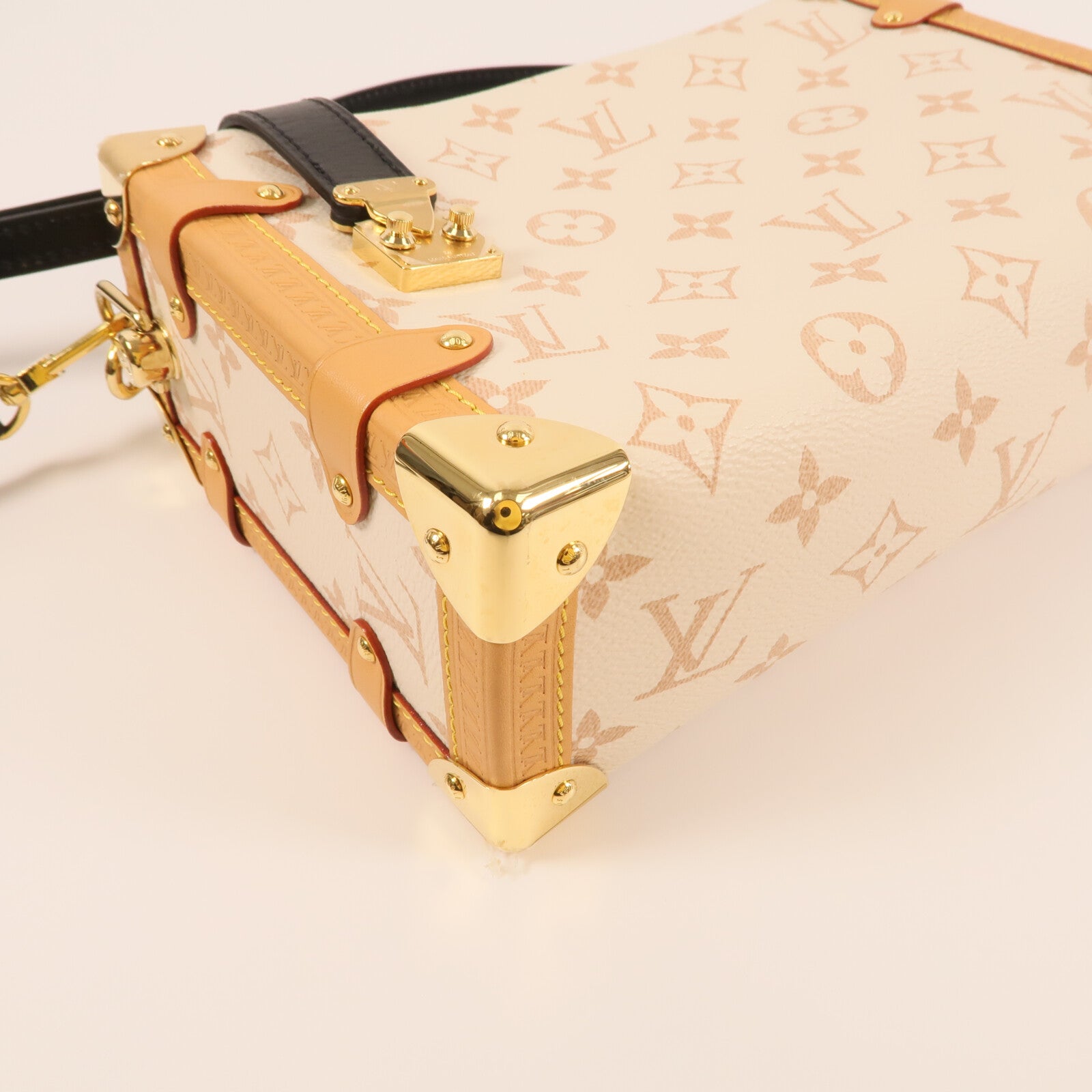 LOUIS VUITTON 【激減優惠】Monogram Dune Side Trunk MM金扣手挽肩背兩用袋