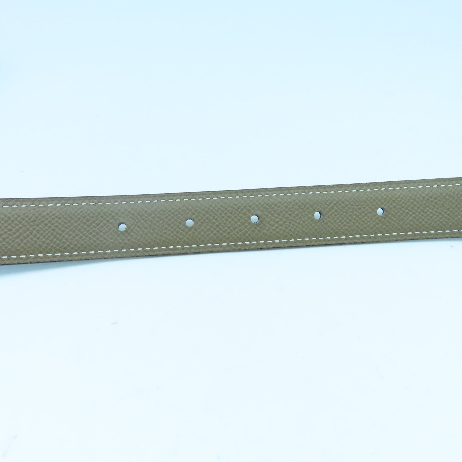 HERMES Epsom皮革/Swift皮革Collier De Chien金扣皮带Black/Etoupe黑色/杏色