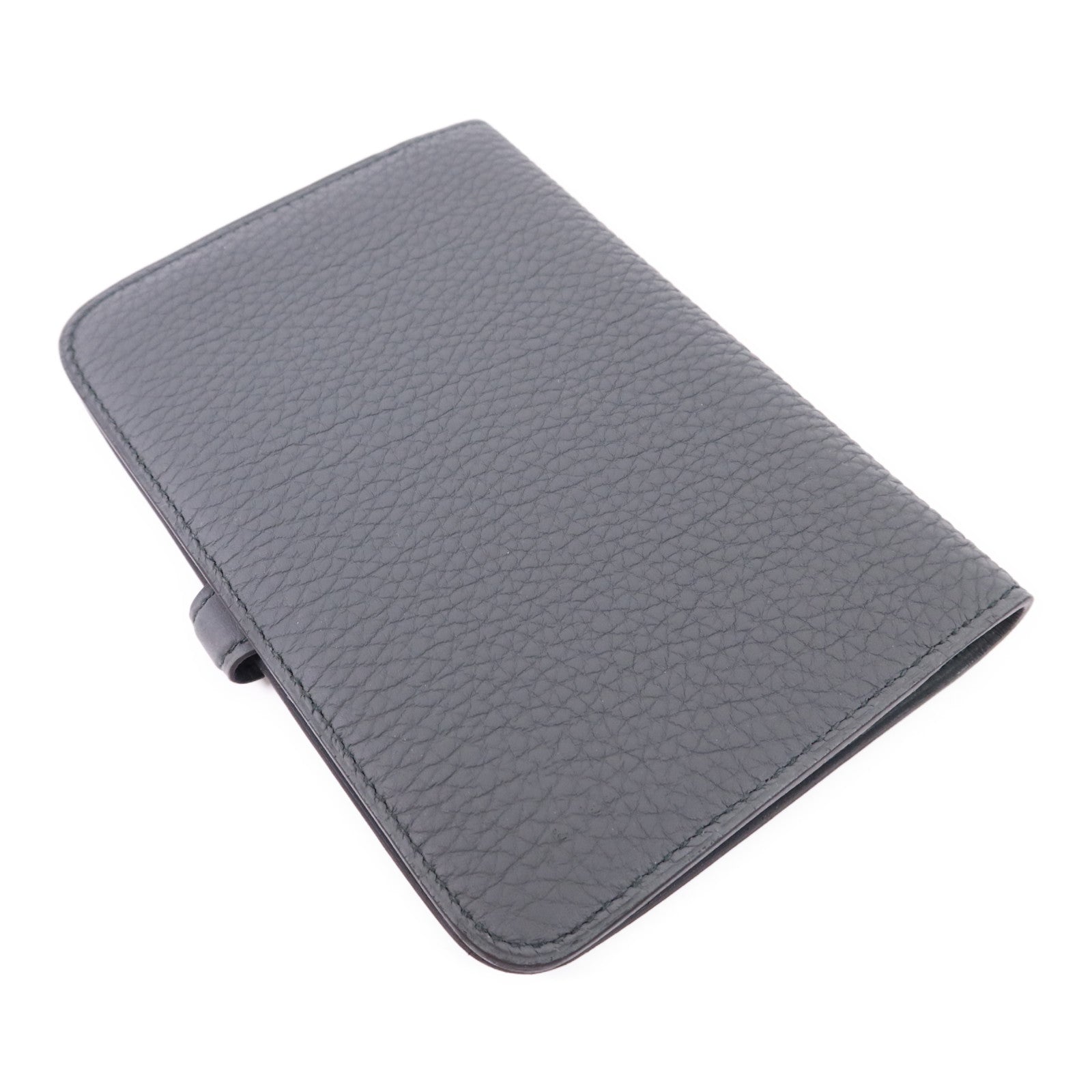 HERMES Clemence皮革Dogon Compact Bifold Wallet銀扣錢包
