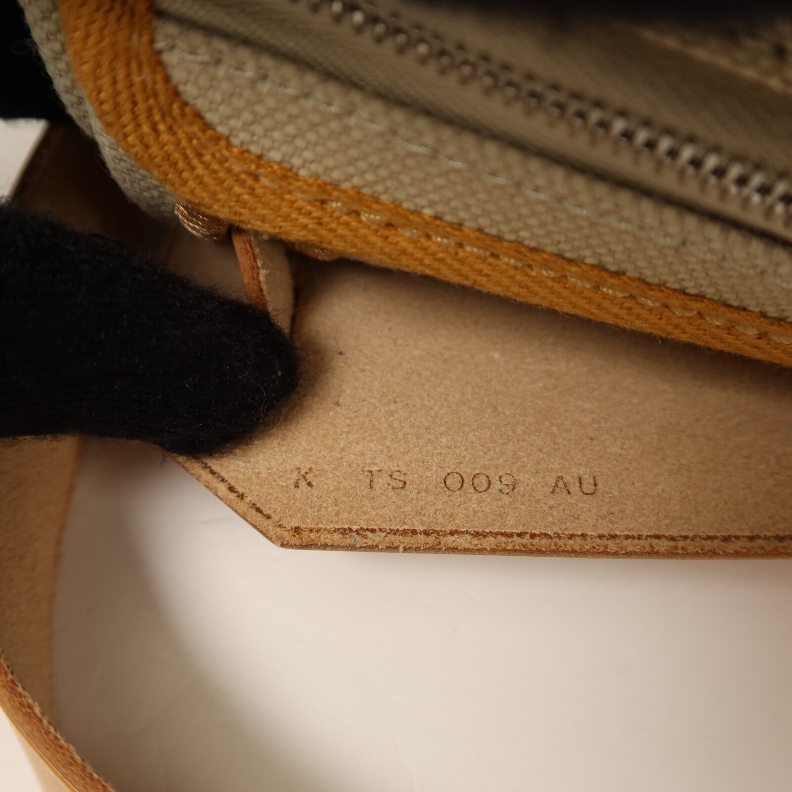 HERMES 帆布Mini Herbag銀扣肩背袋Beton/Natural Sable