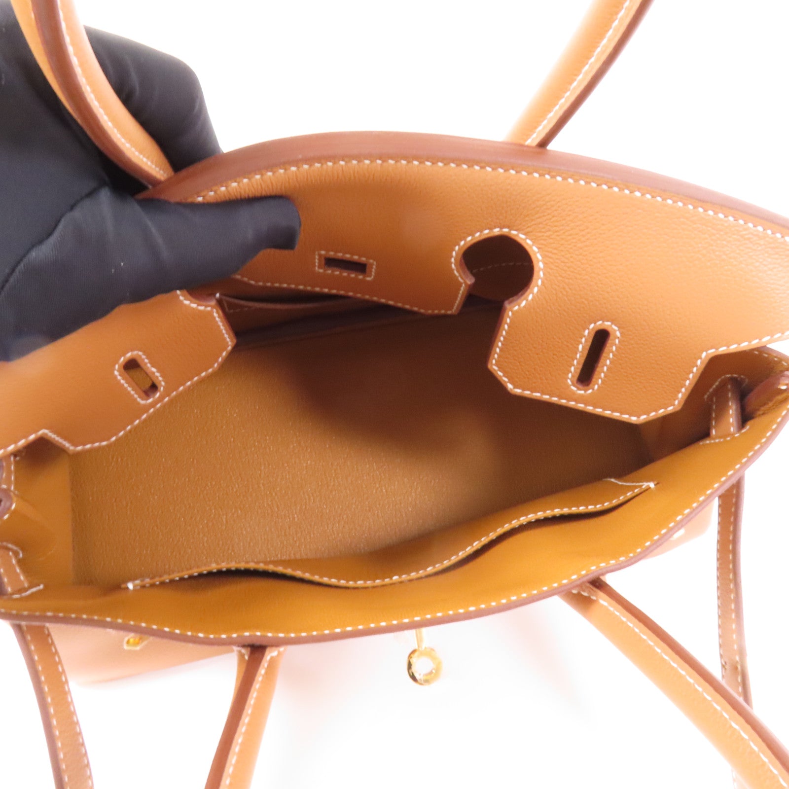 HERMES Evercolor皮革Shoulder Birkin Light 29金扣手挽袋Gold