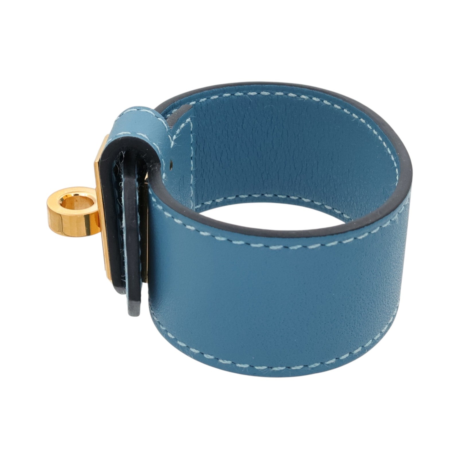 HERMES Swift皮革Kelly Twist手帶Bleu Jean