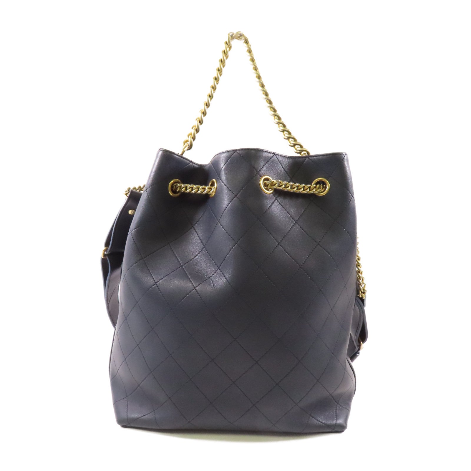 CHANEL 牛皮皮革2 Way Bag金扣鏈帶手挽肩背兩用袋
