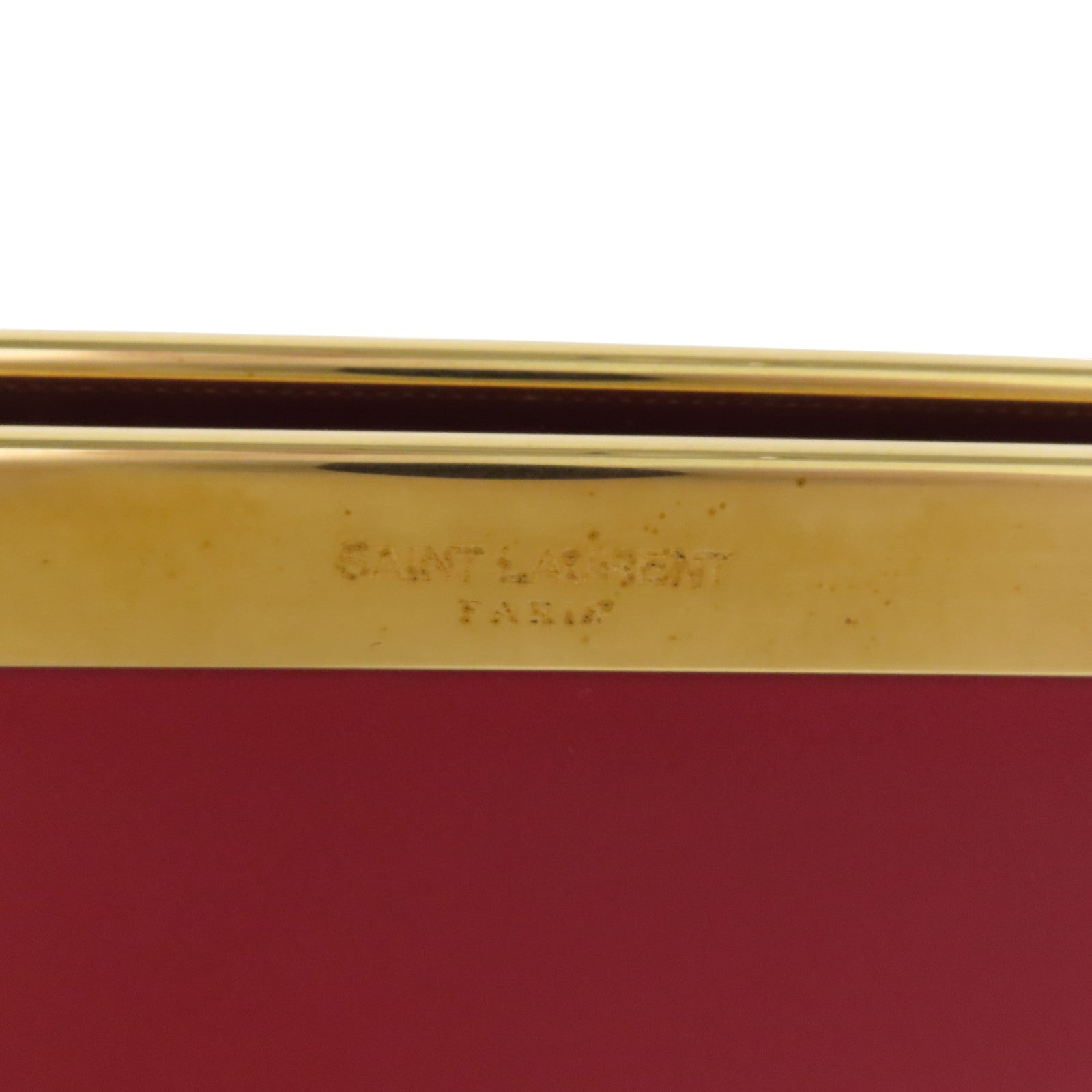 SAINT LAURENT 牛皮皮革Clutch Bag金扣手拿包