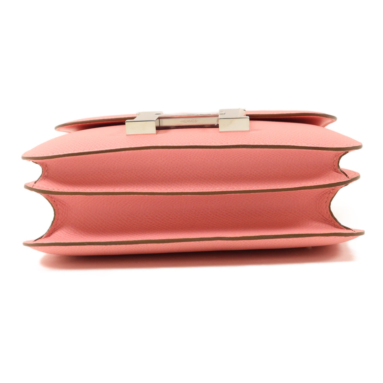 HERMES Epsom皮革Constance Mini肩背袋Rose Confetti