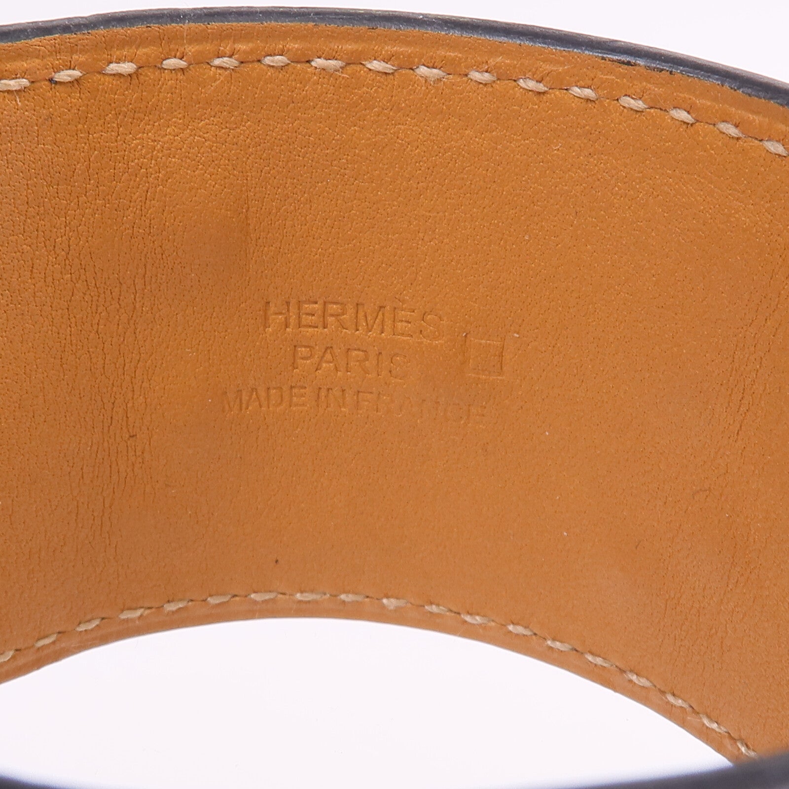HERMES Alligator皮革Collier de Chien Bracelet銀扣手鐲Bleu Colvert