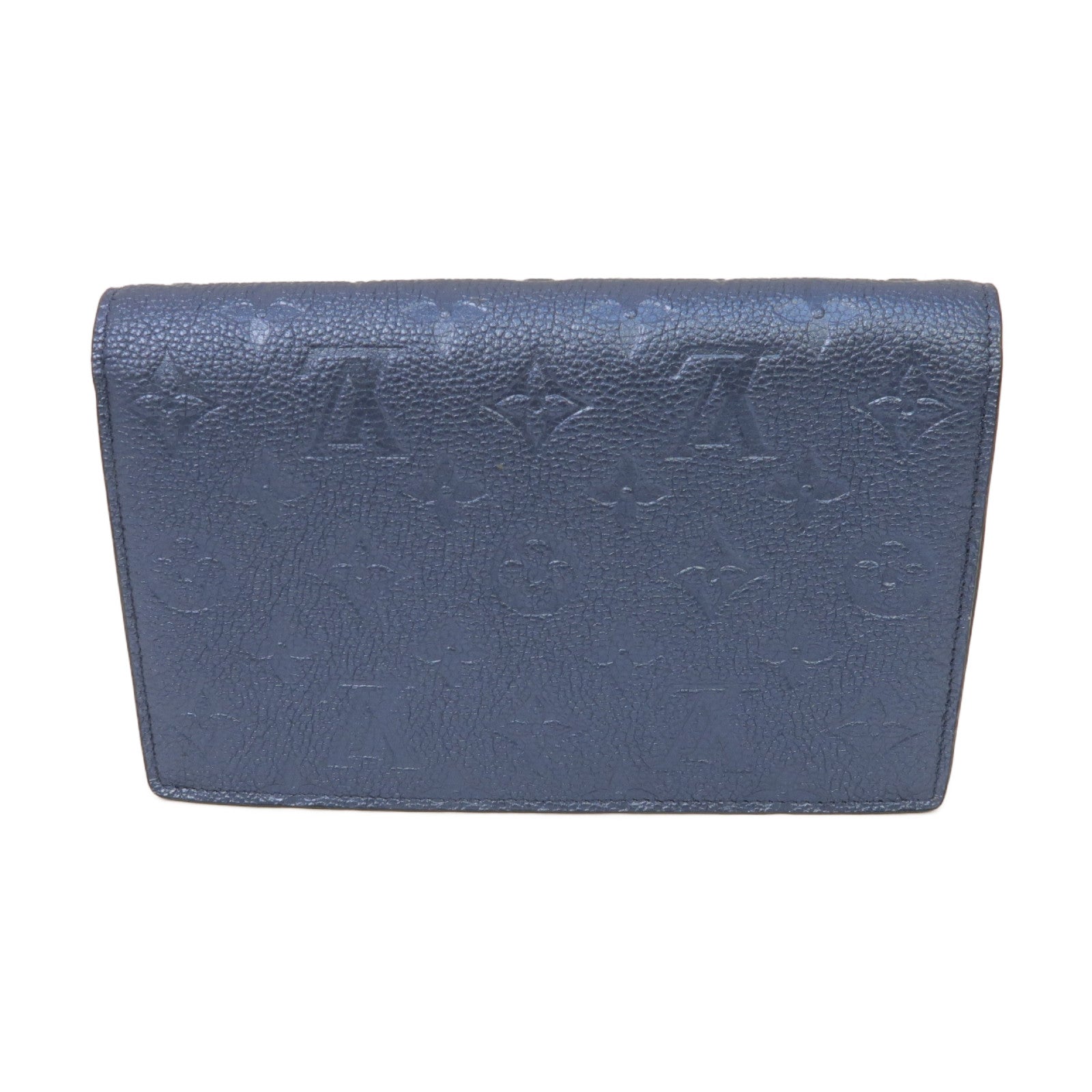LOUIS VUITTON 【激減優惠】Monogram Empreinte Vavin Shoulder Bag銀扣肩背袋藍色