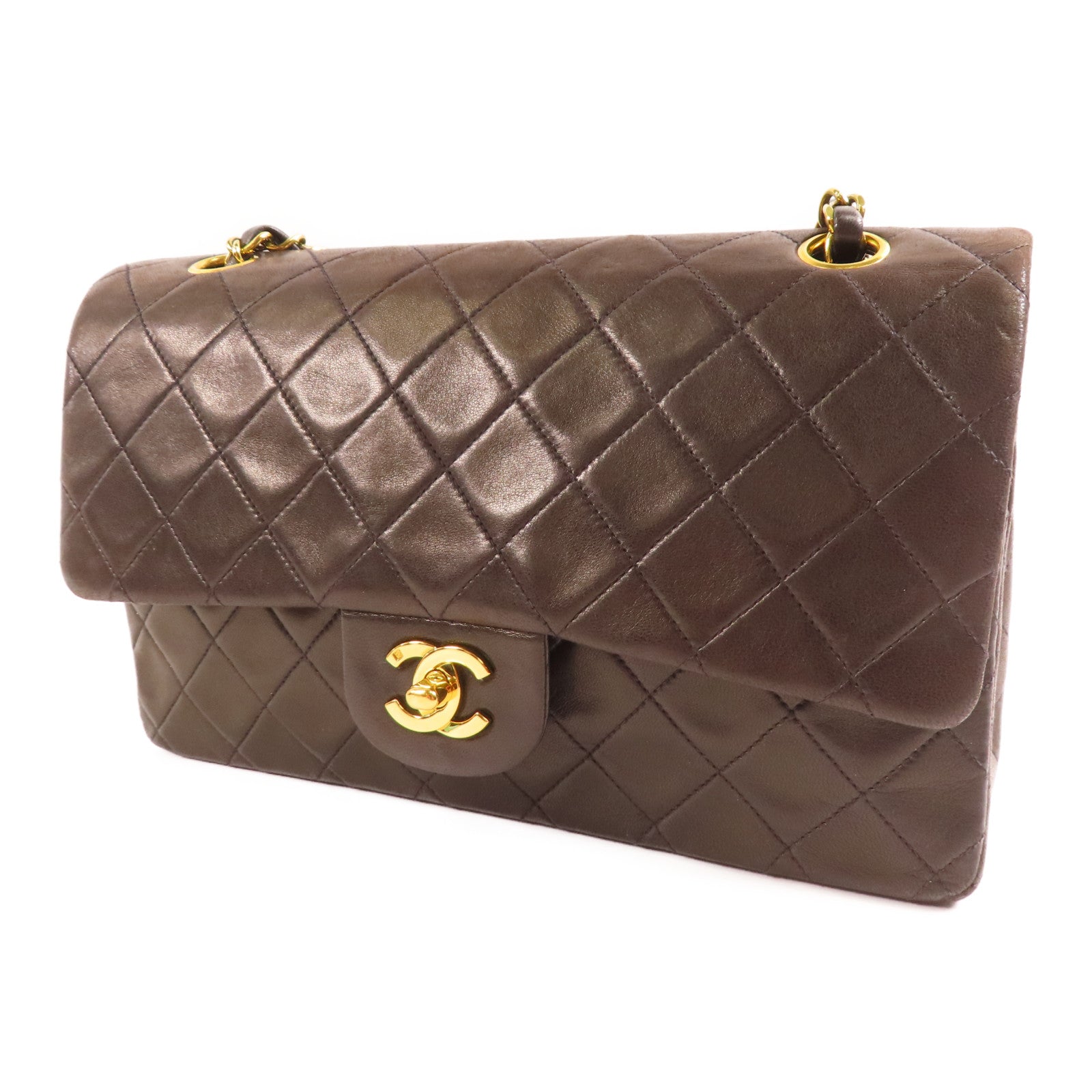 CHANEL 羊皮皮革Classic 25金扣鏈帶肩背袋