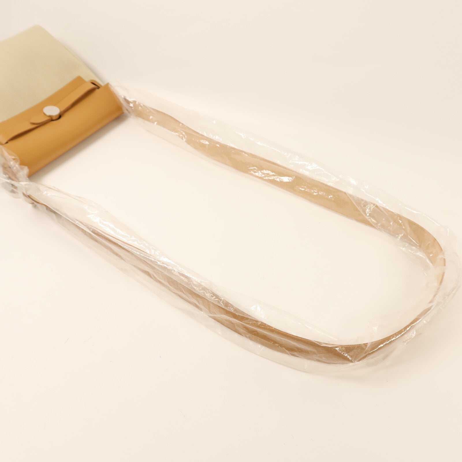 HERMES 帆布Mini Herbag銀扣肩背袋Beton/Natural Sable