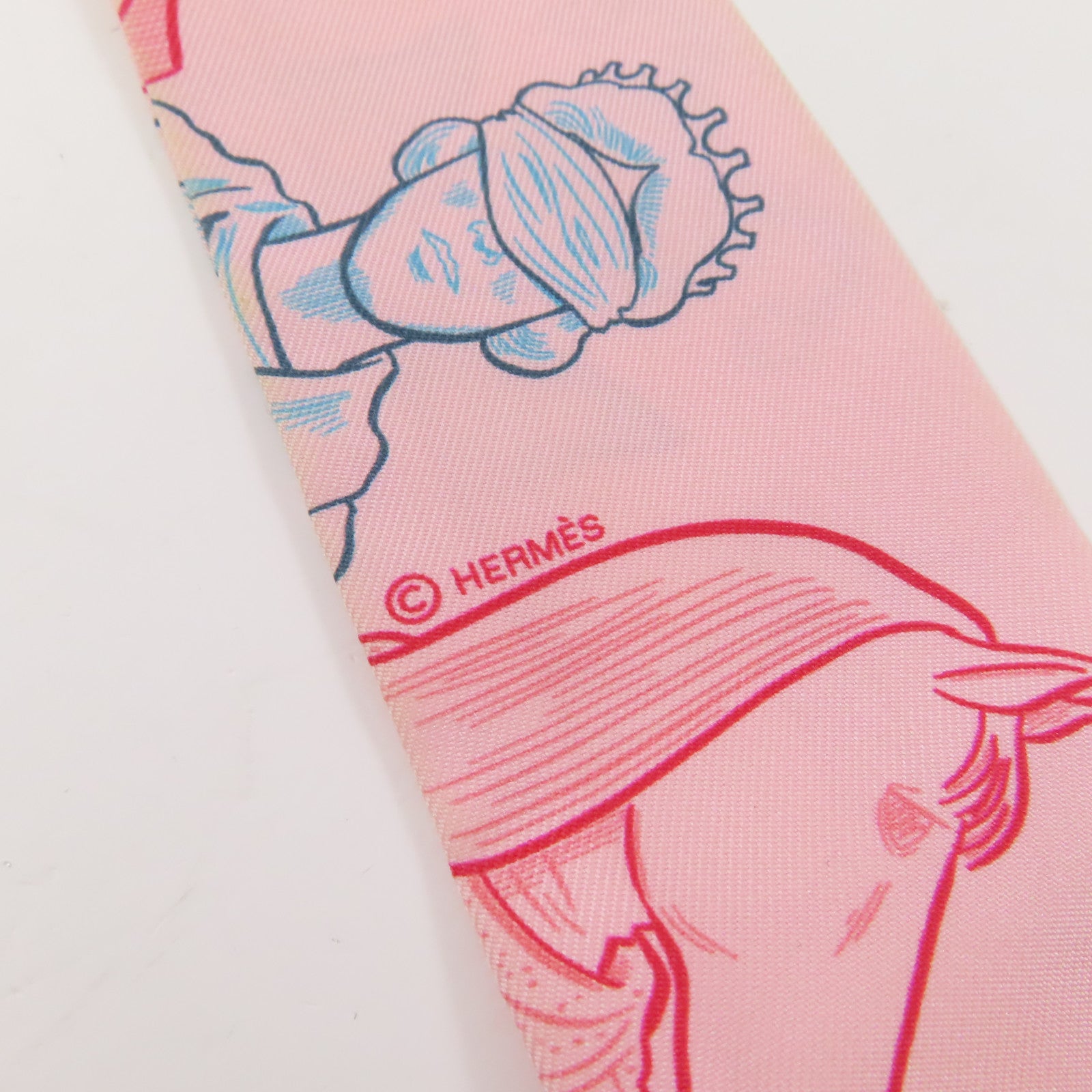 HERMES 絲質Twilly絲巾