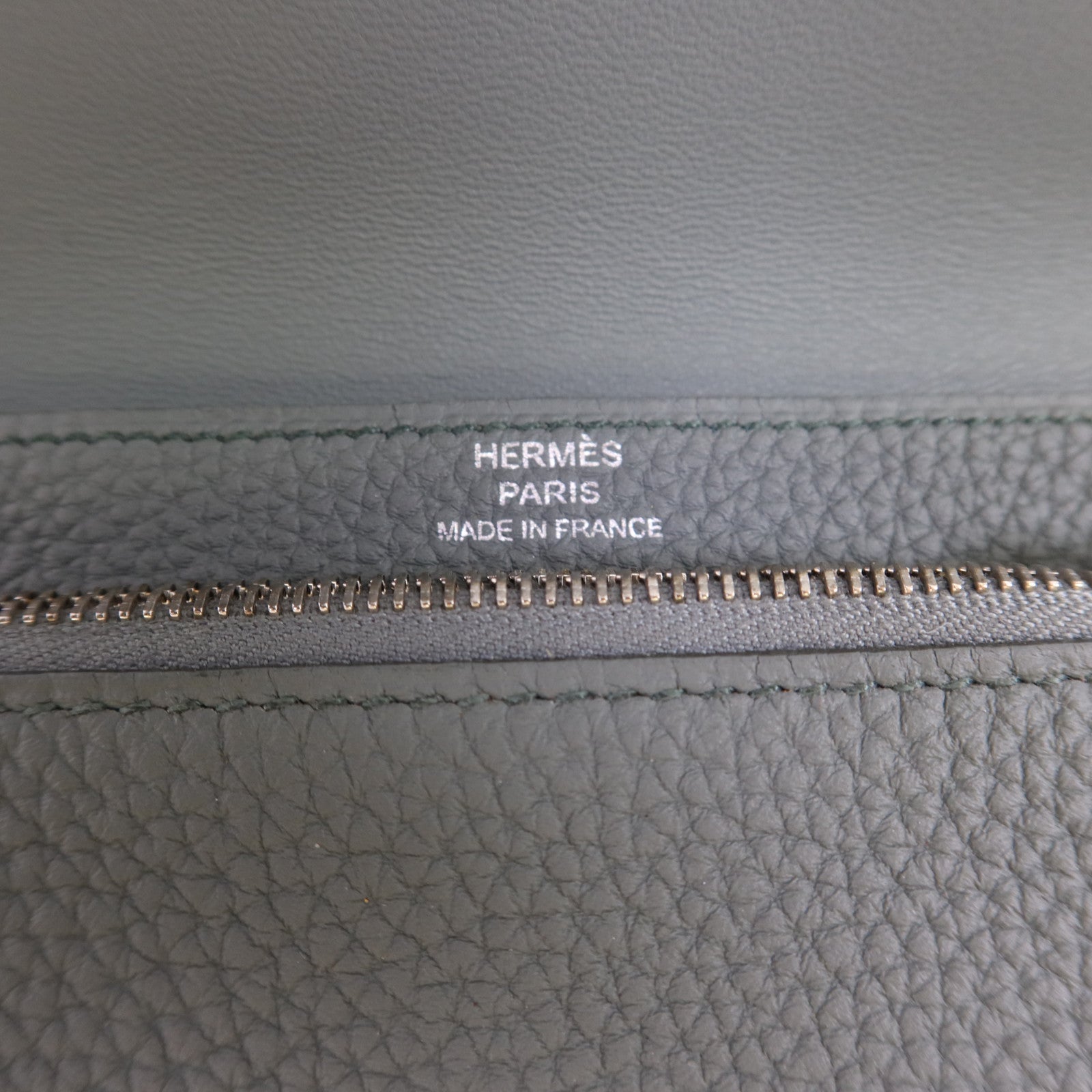 HERMES Clemence皮革Dogon Compact Bifold Wallet銀扣錢包