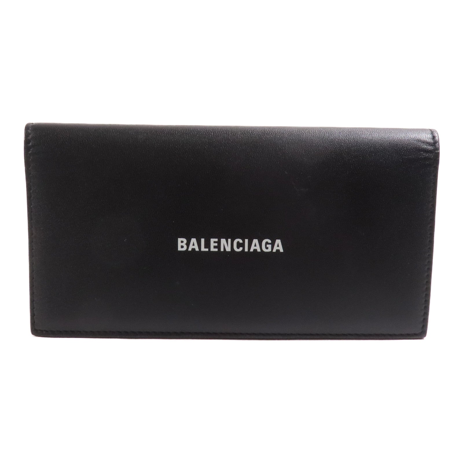 BALENCIAGA Long Wallet Long Calfskin Leather 594692.1090 Black