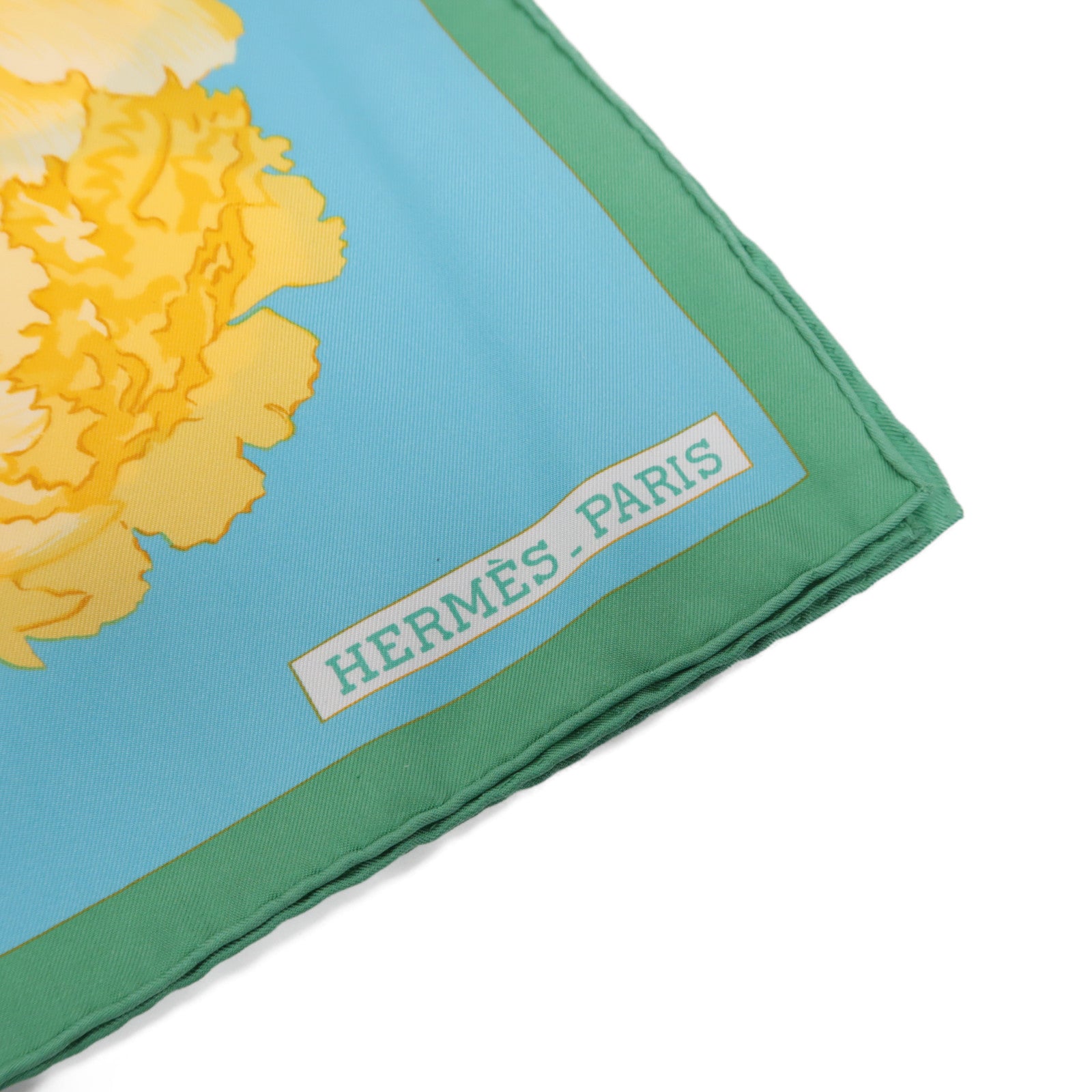 HERMES 【激減優惠】絲質Scarf絲巾黃色/藍色/綠色