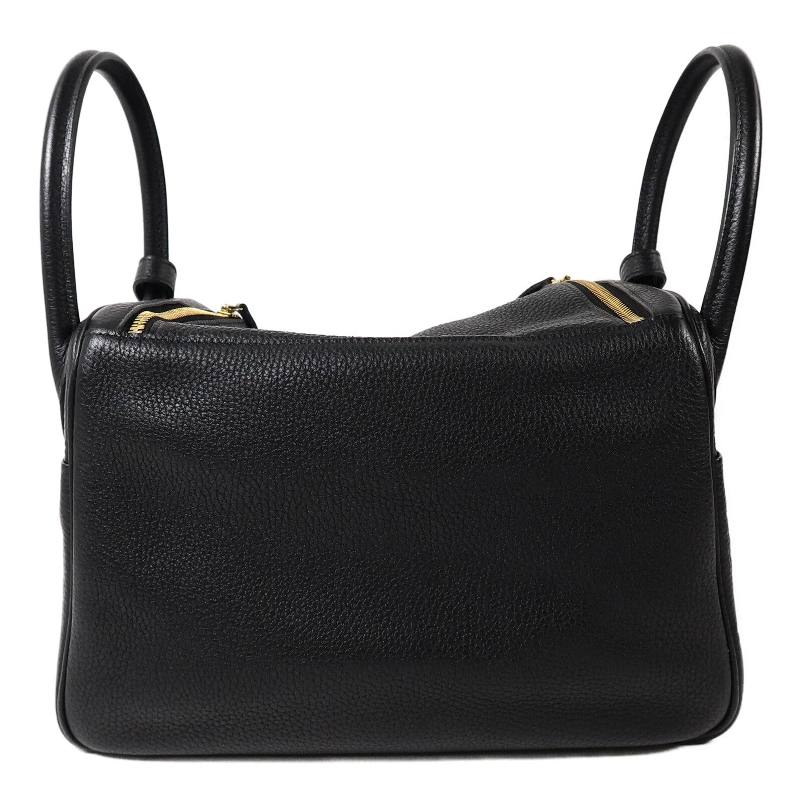 HERMES Clemence皮革Lindy 30手挽肩背兩用袋Noir