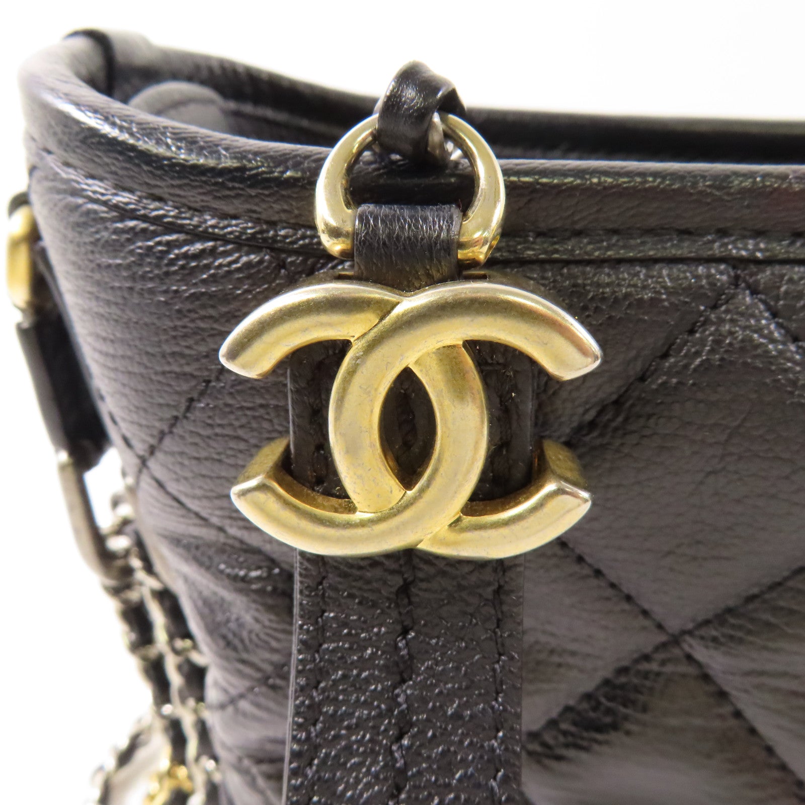 CHANEL 牛皮皮革Gabrielle Small鏈帶肩背袋