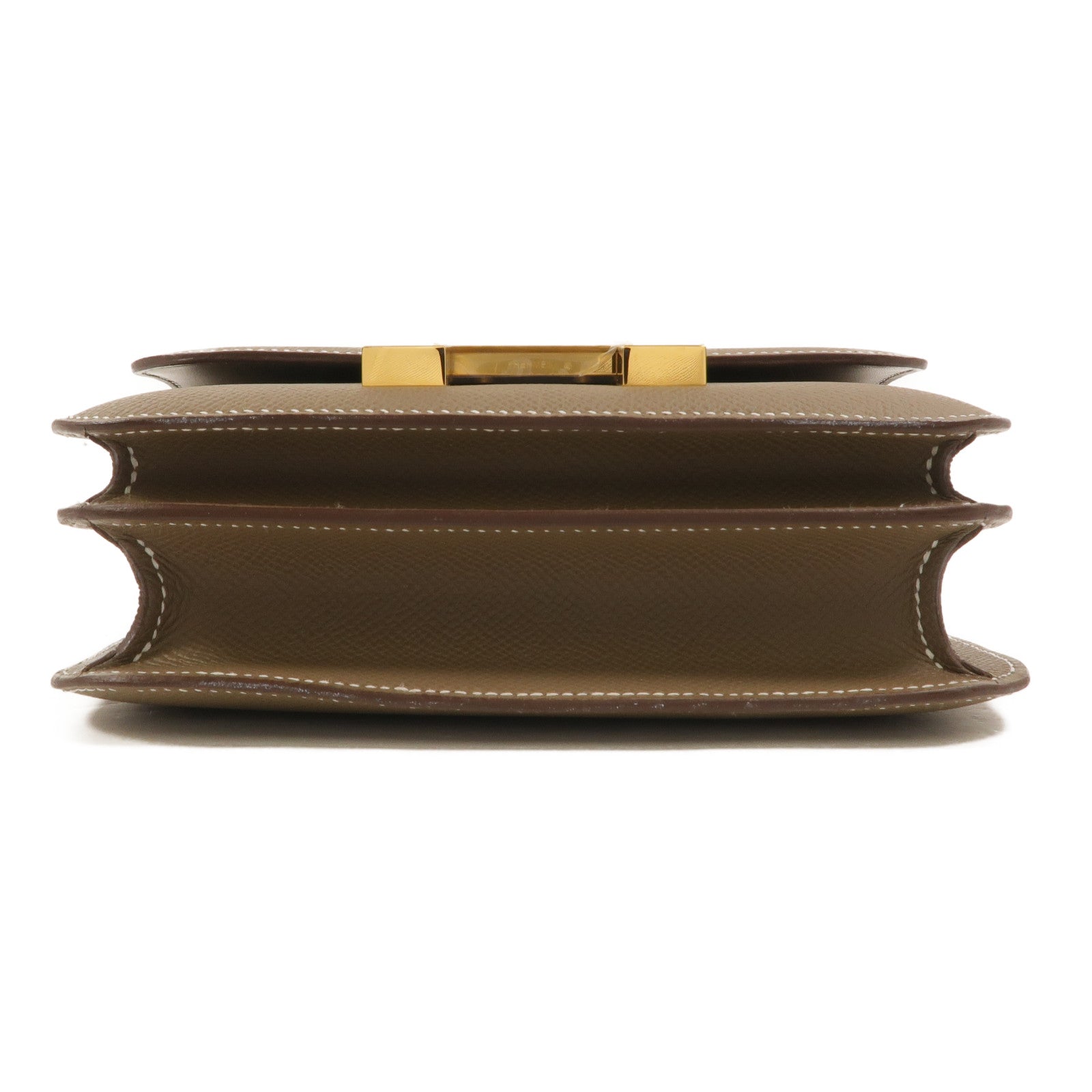 HERMES Epsom皮革Constance Mini肩背袋Etoupe
