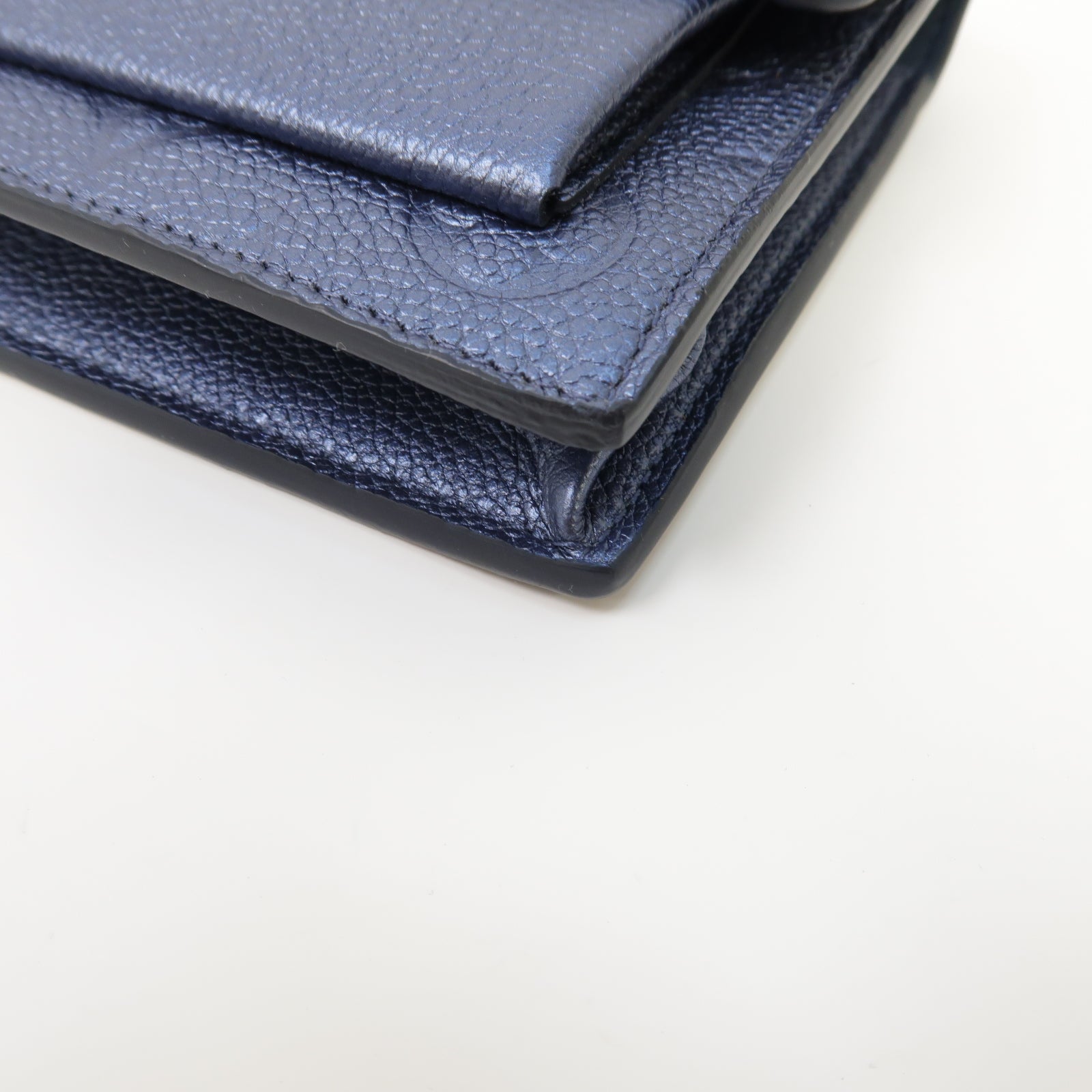 LOUIS VUITTON 【激減優惠】Monogram Empreinte Vavin Shoulder Bag銀扣肩背袋藍色