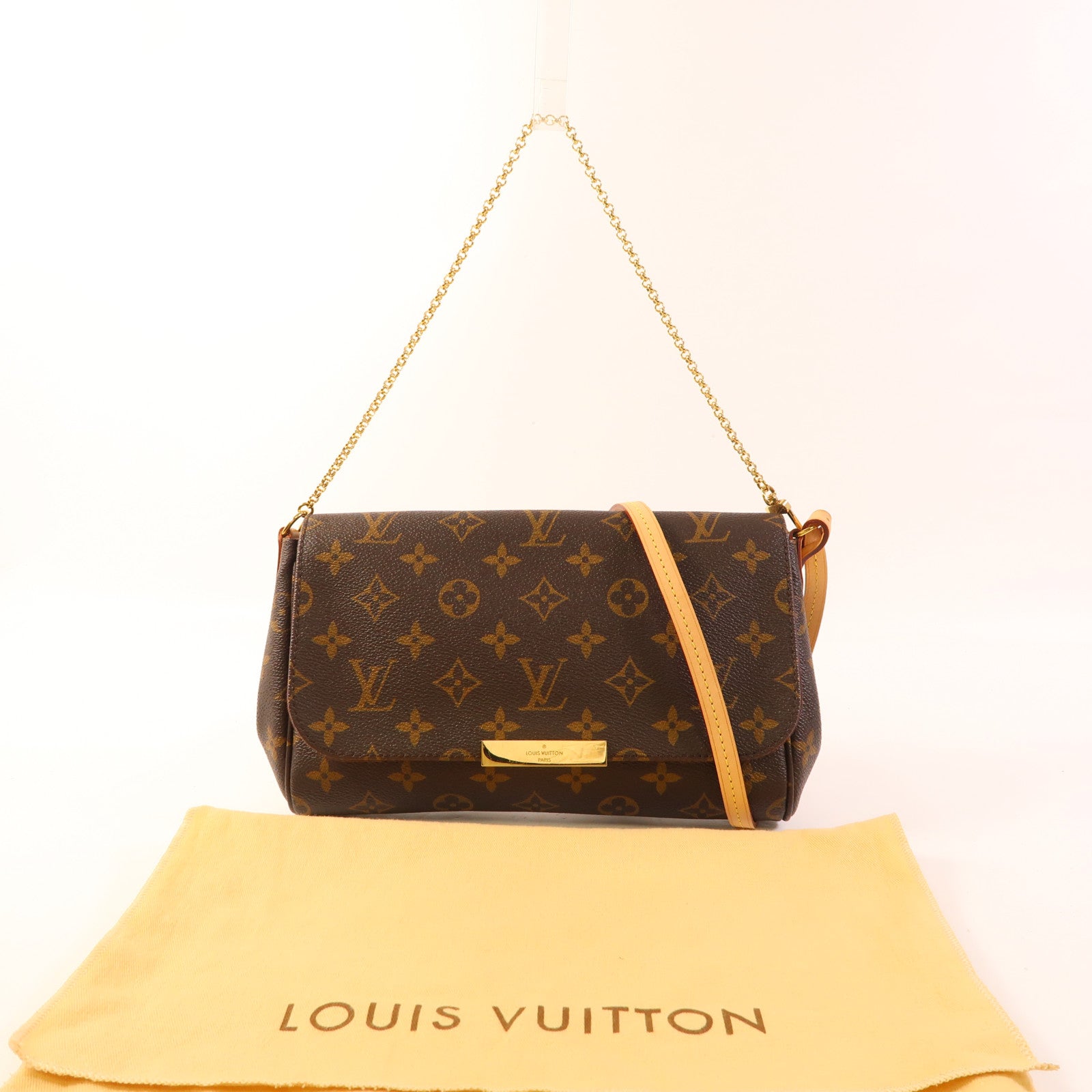 LOUIS VUITTON Monogram Favorite MM金扣手挽肩背兩用袋